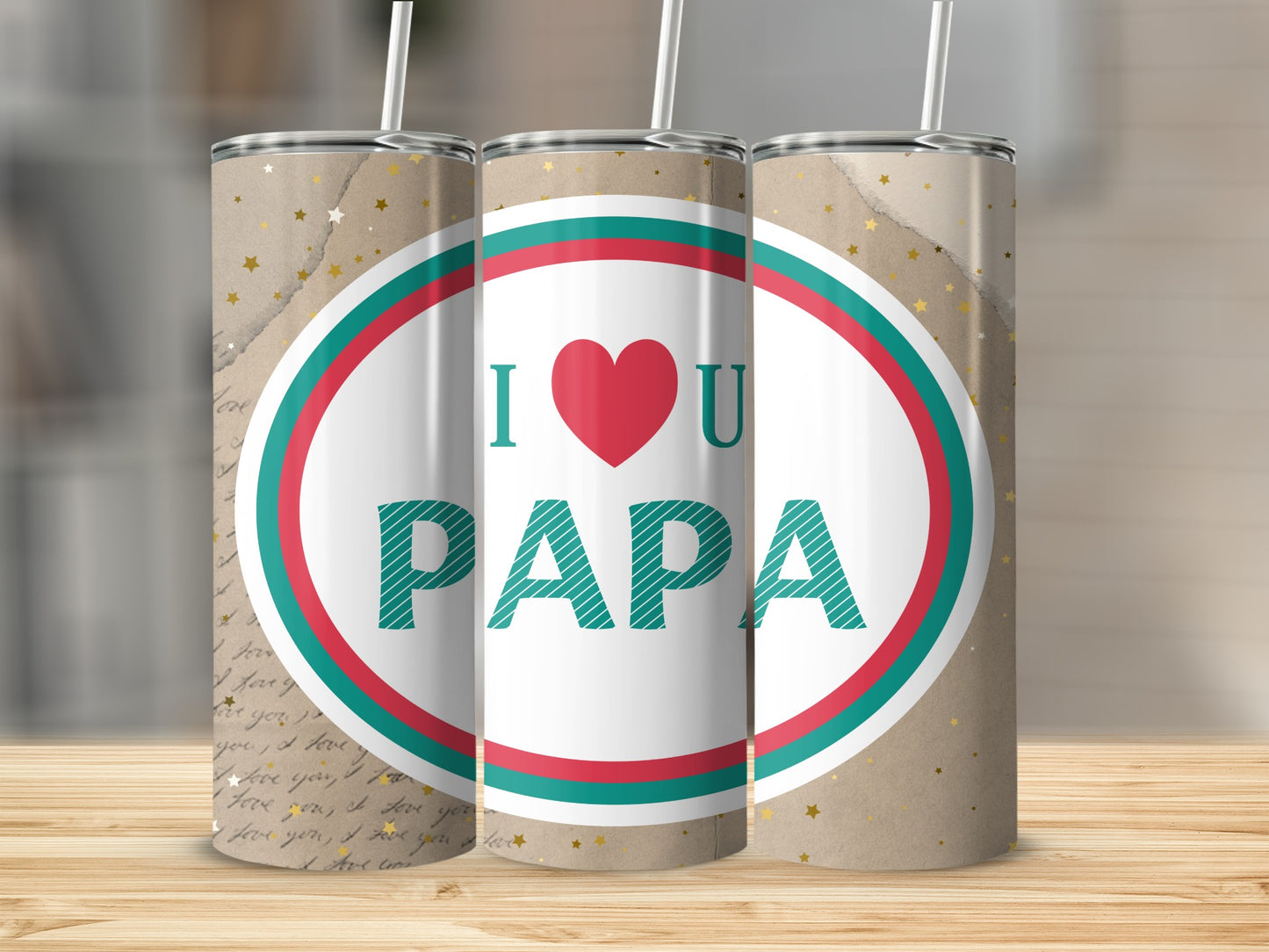 I Love You Papa Customizable Tumbler Drinkware Gift