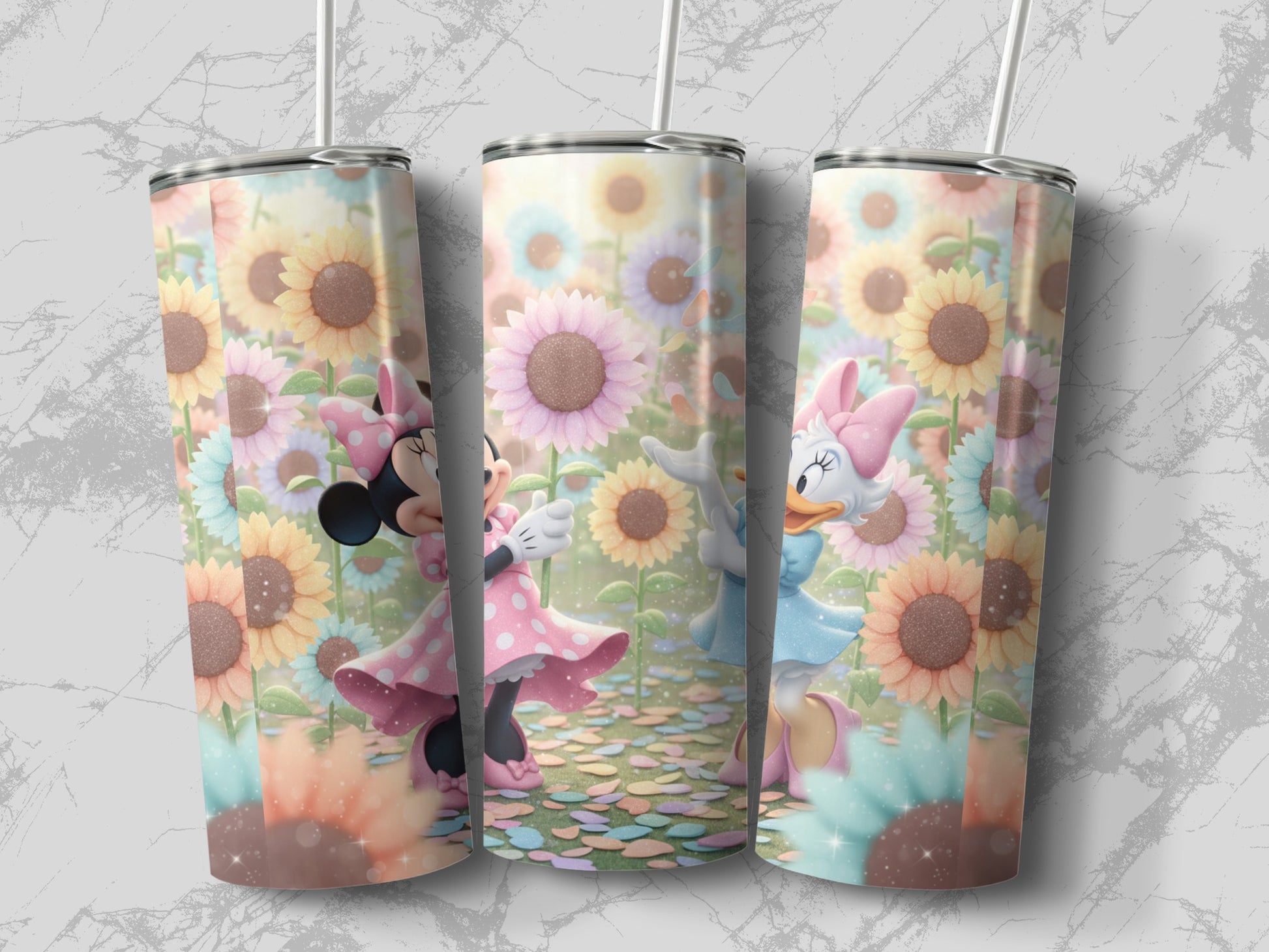 Minnie and Daisy with Sunflowers Insulated Tumbler