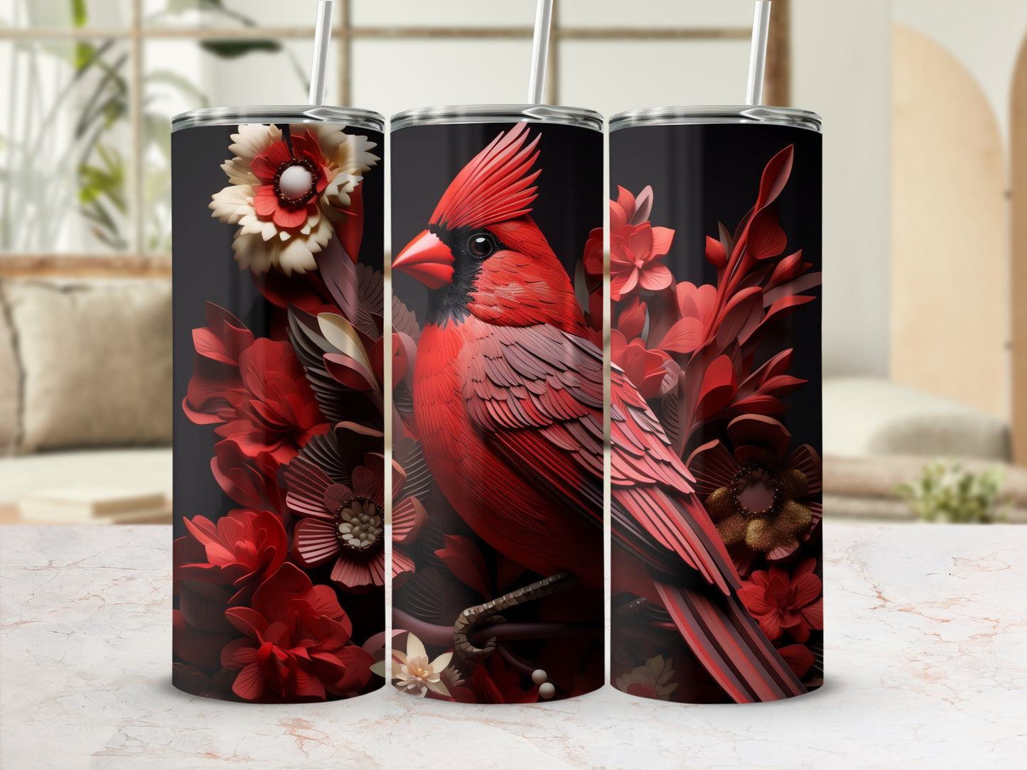 Majestic Red Cardinal Floral Tumbler product type
Cardinal Bird Tumbler
Red Bird Design
Floral Drinkware
Nature Inspired
Wildlife Art
Black Background
Flower Pattern
Unique Tumbler
Aesthetic Cup
Bird Lover Gift
Artistic Print
Tumbler with Straw
Decorative Art
Vibrant Red
Drink Container
Home Decor Item
Elegant Design
Gift for Her
Office Tumbler
Travel Tumbler