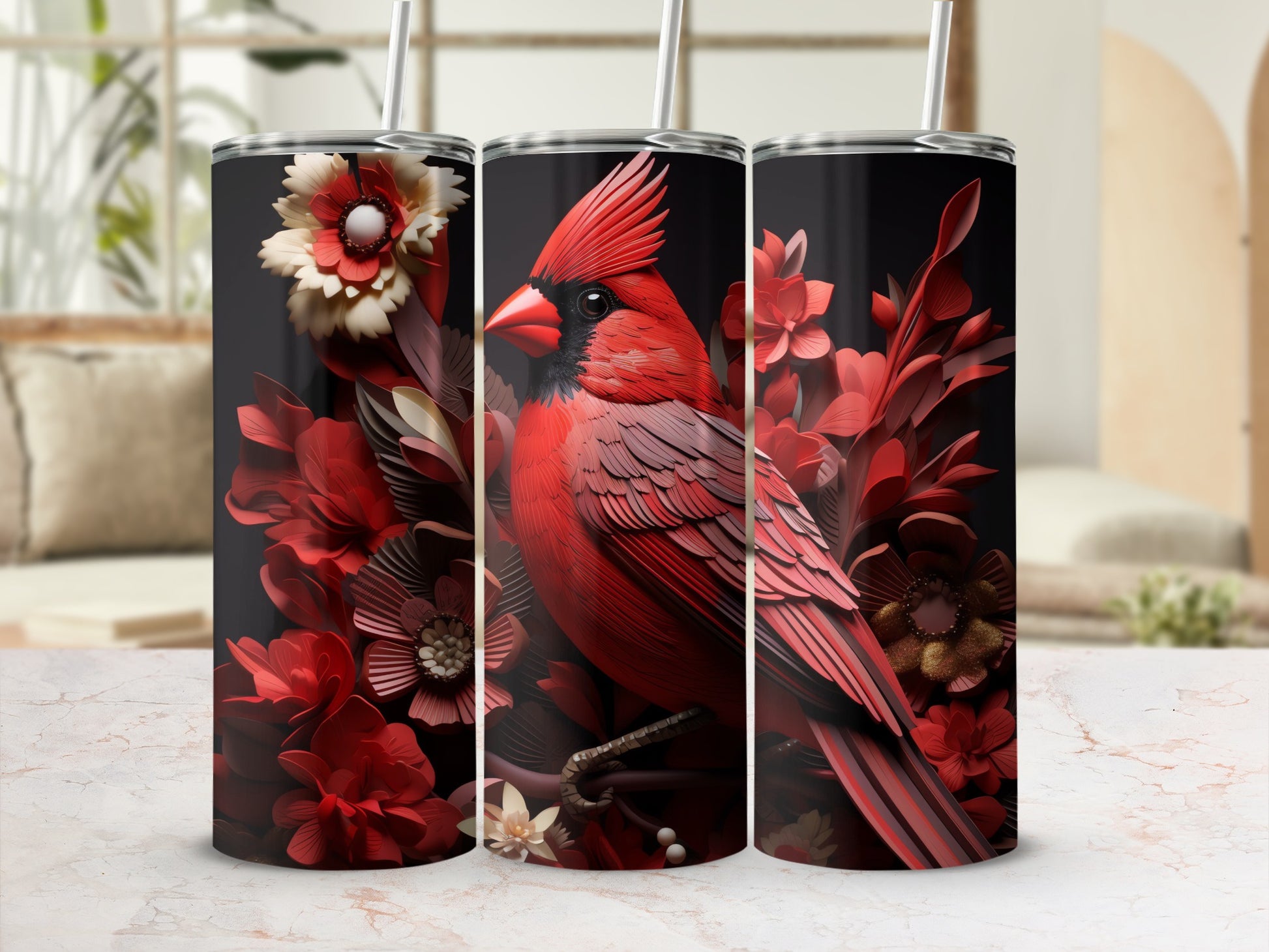 Majestic Red Cardinal Floral Tumbler product type
Cardinal Bird Tumbler
Red Bird Design
Floral Drinkware
Nature Inspired
Wildlife Art
Black Background
Flower Pattern
Unique Tumbler
Aesthetic Cup
Bird Lover Gift
Artistic Print
Tumbler with Straw
Decorative Art
Vibrant Red
Drink Container
Home Decor Item
Elegant Design
Gift for Her
Office Tumbler
Travel Tumbler