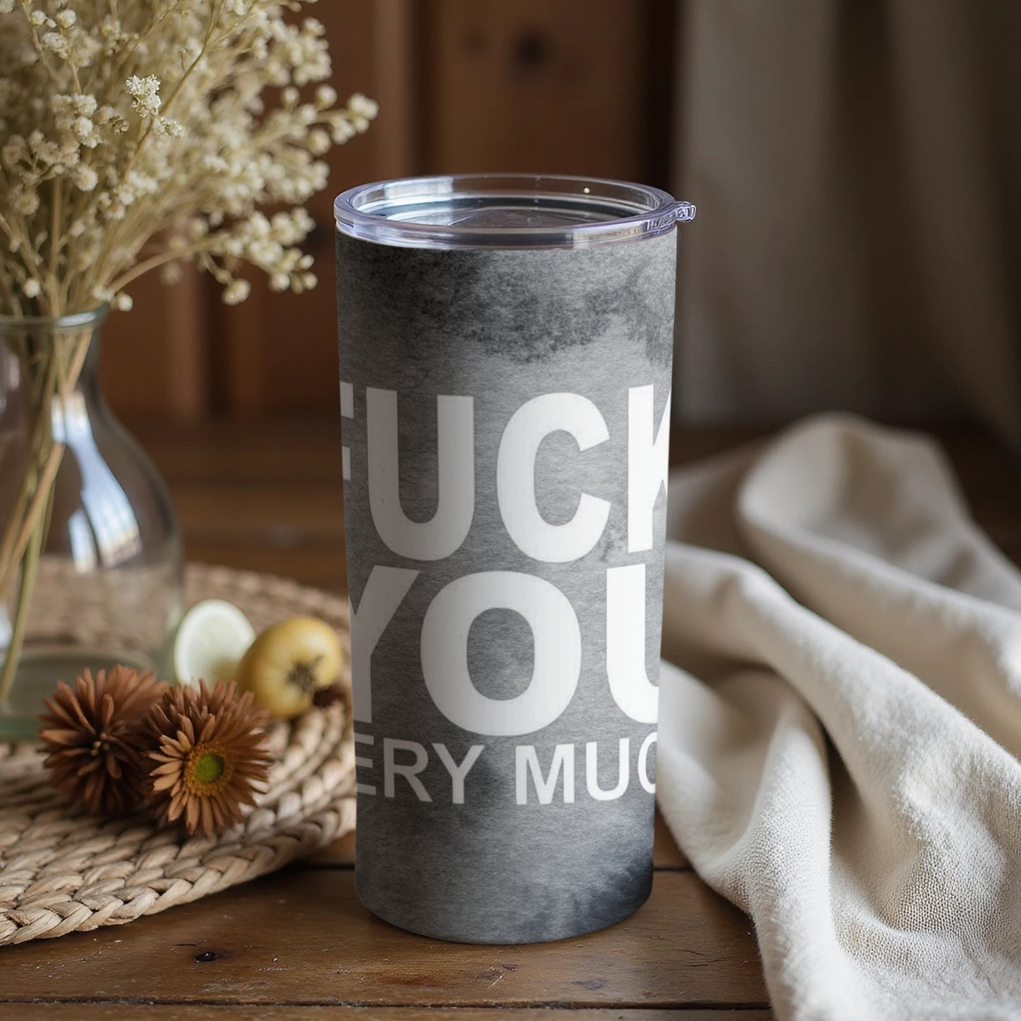 Bold Statement Grey Insulated Travel Tumbler