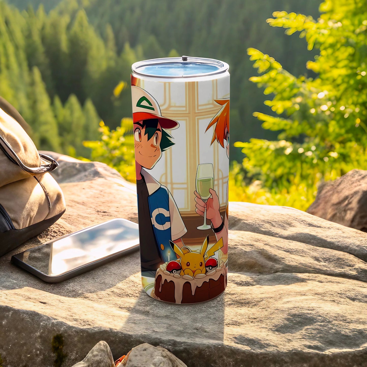 Anime Character Themed Travel Mug With Pikachu Design