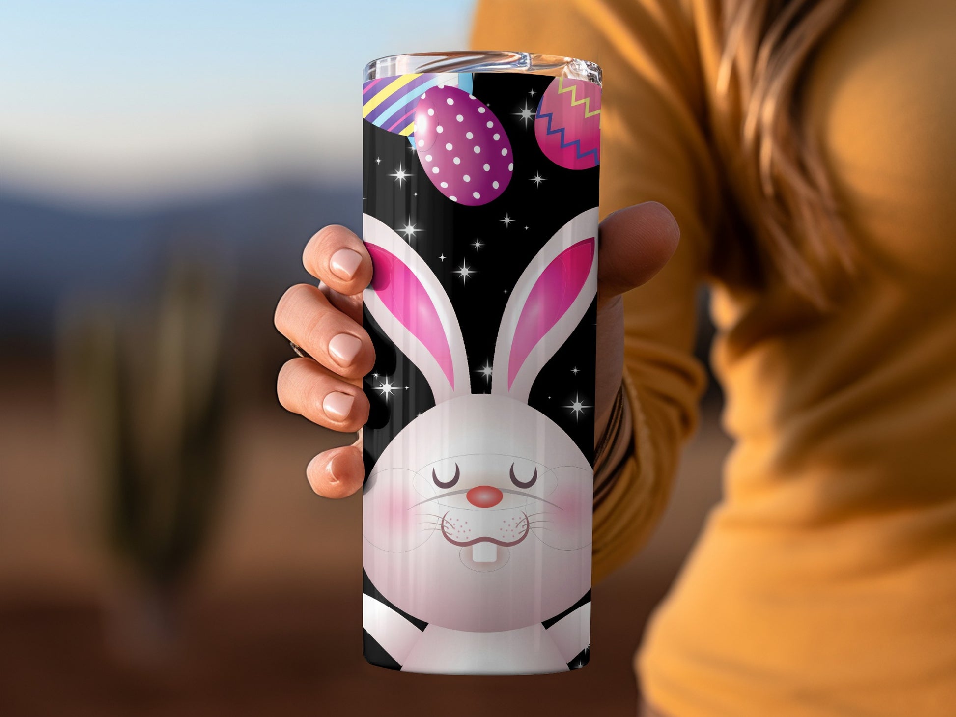 Cute Easter Bunny Rabbit Theme Tumbler Cup Flask Product