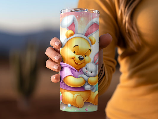 Cute Cartoon Bear with Bunny Ears Tumbler product