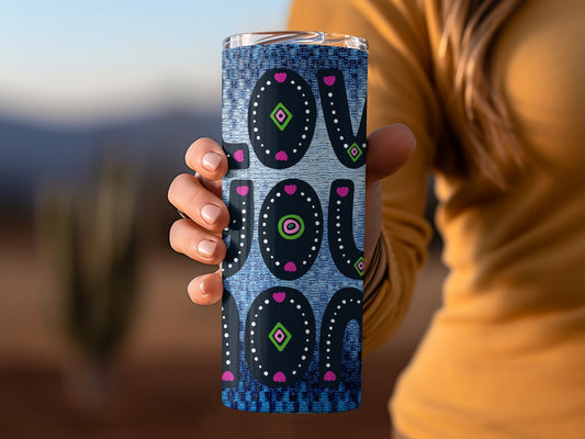 Vibrant Love You Design Insulated Tumbler Product