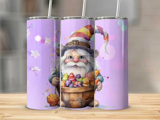 Cute Gnome with Candy Bucket Design Tumbler Product