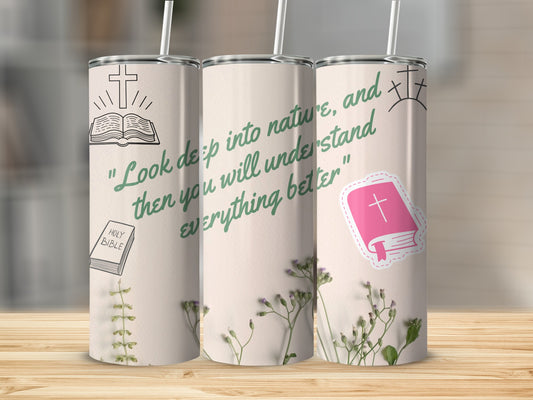 Christian Inspirational Quote and Bible Tumbler