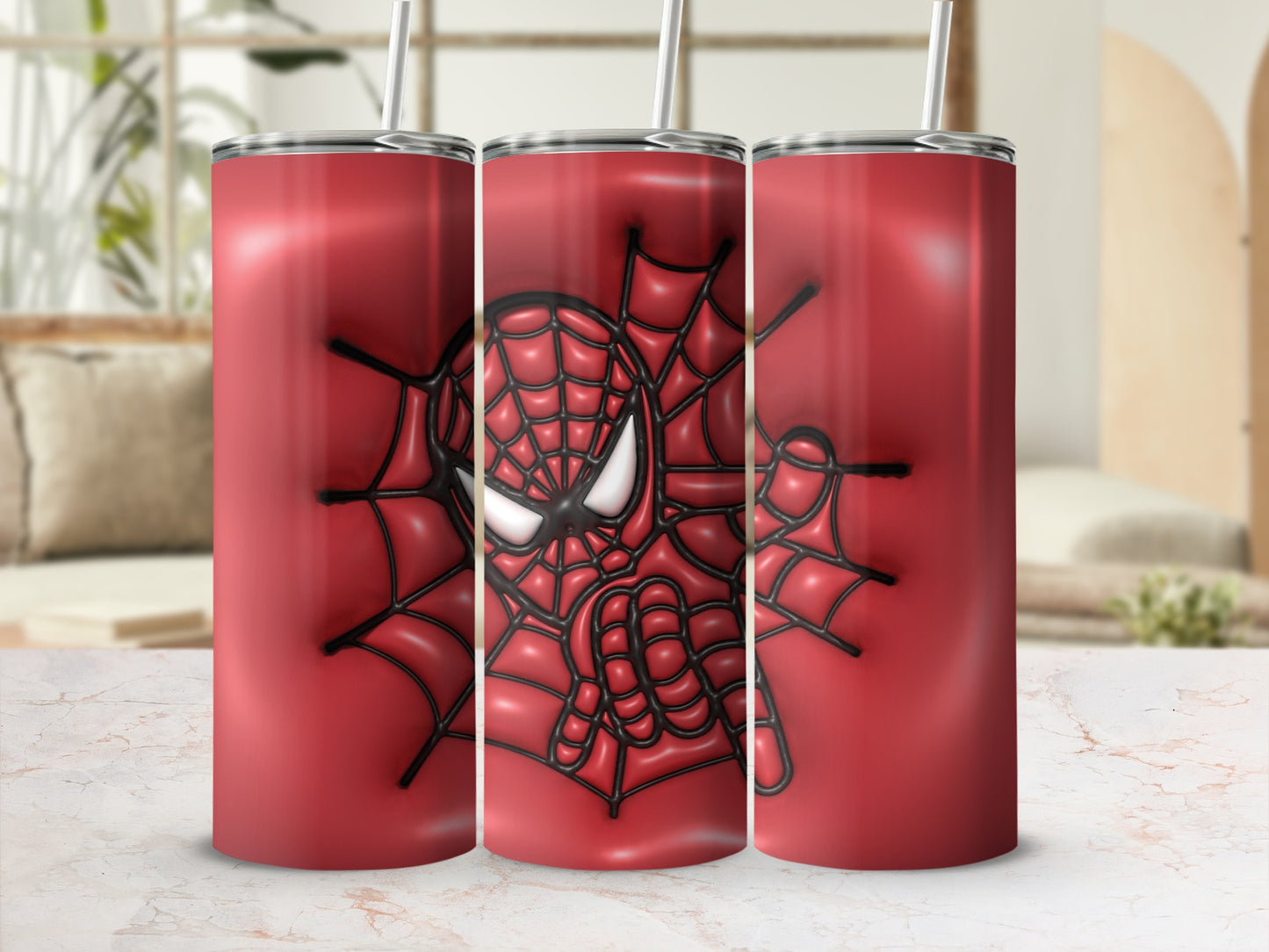 Spider Illustration Drink Tumblers with Straw Tumbler