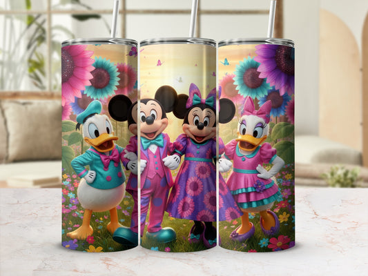 Colorful Cartoon Characters Tumbler Set for Kids