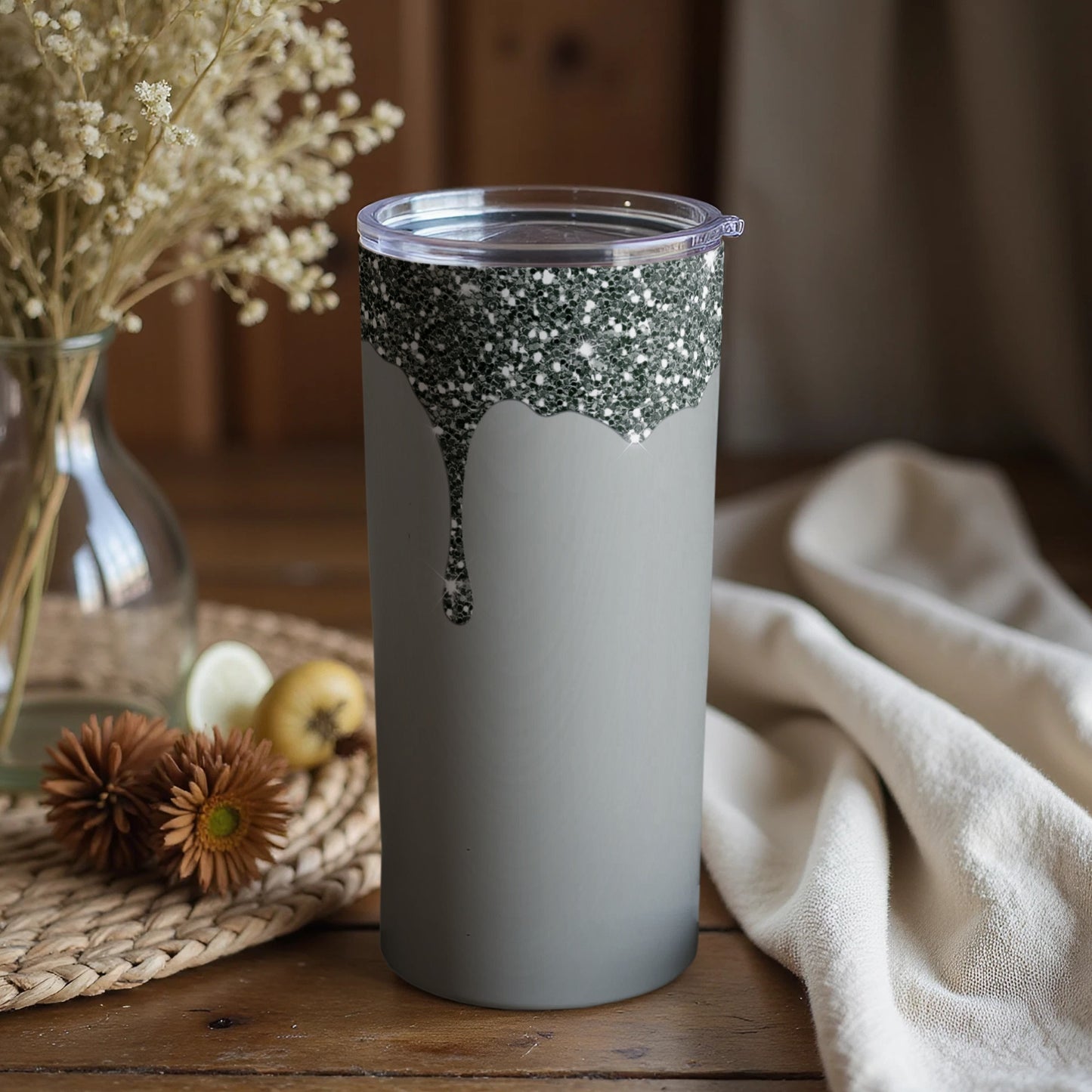 Sleek Gradient Tumbler with Artistic Design