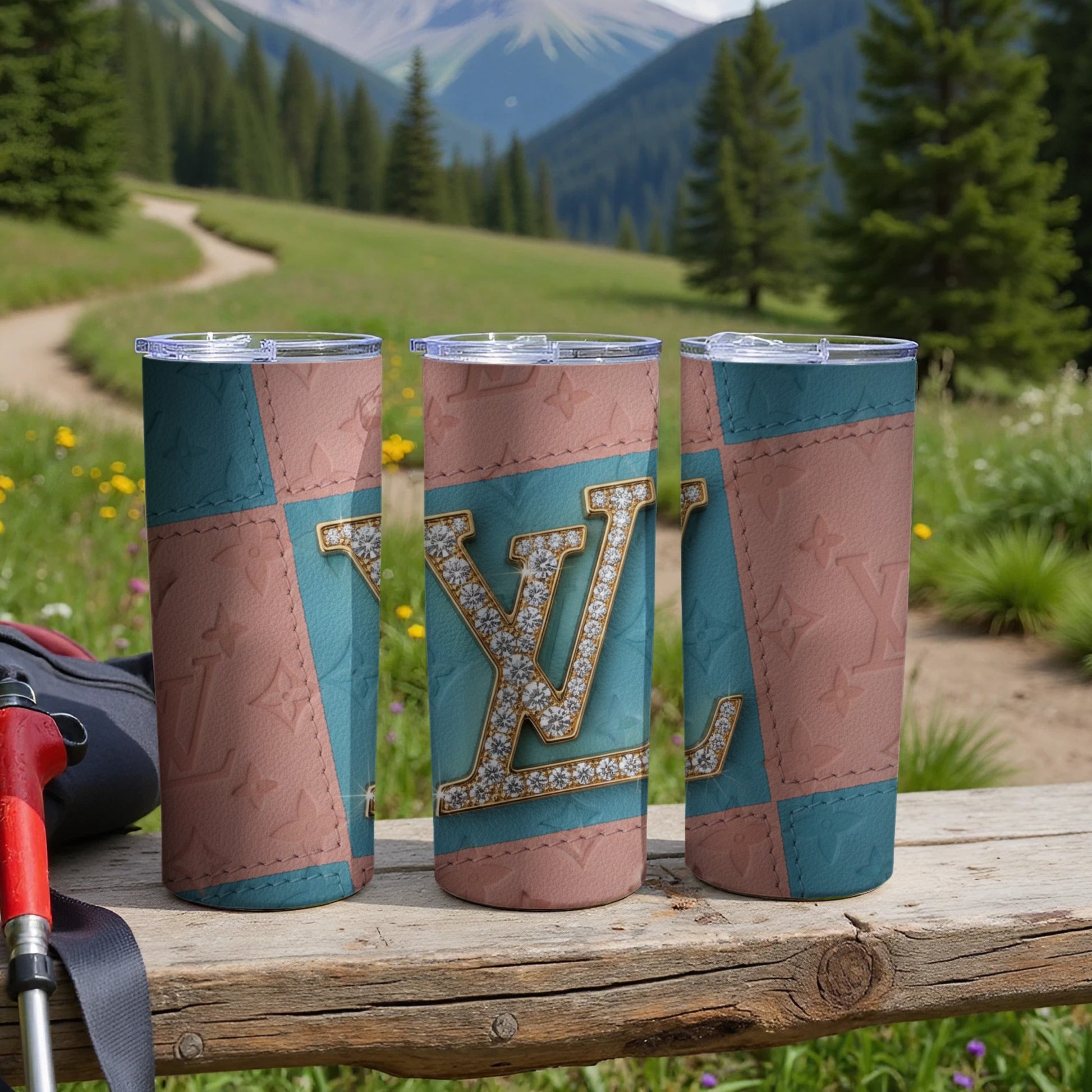 Luxury Pattern LV Design Tumbler for Outdoors Adventures