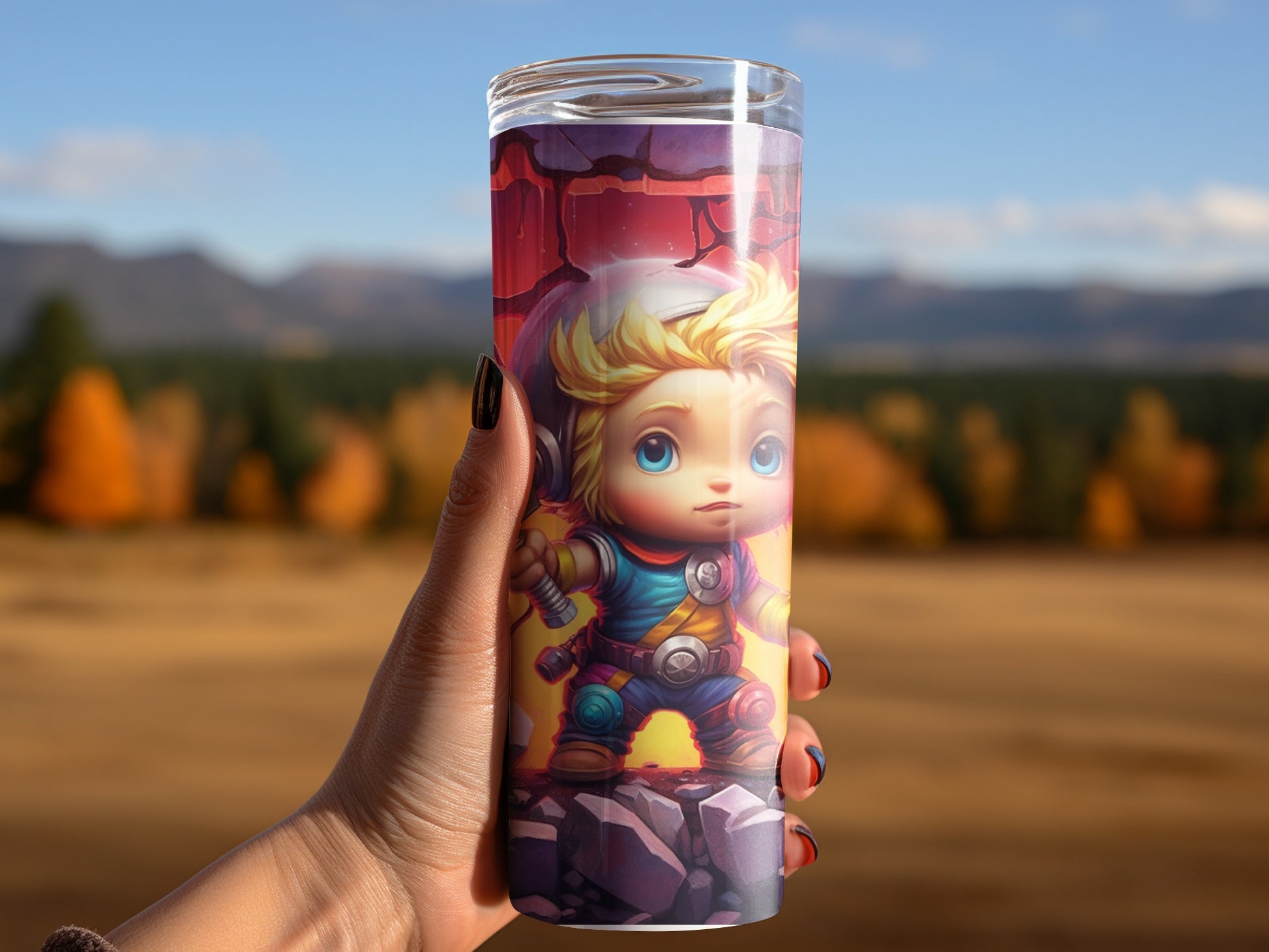 Cute Cartoon Hero Themed Tumbler for Everyday Use