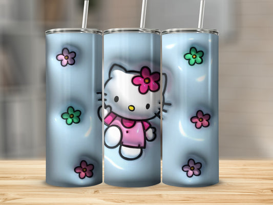 Adorable Hello Kitty Tumbler with Floral Design