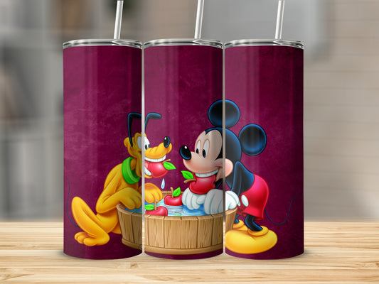Playful Disney Characters in Barrel Design Tumbler