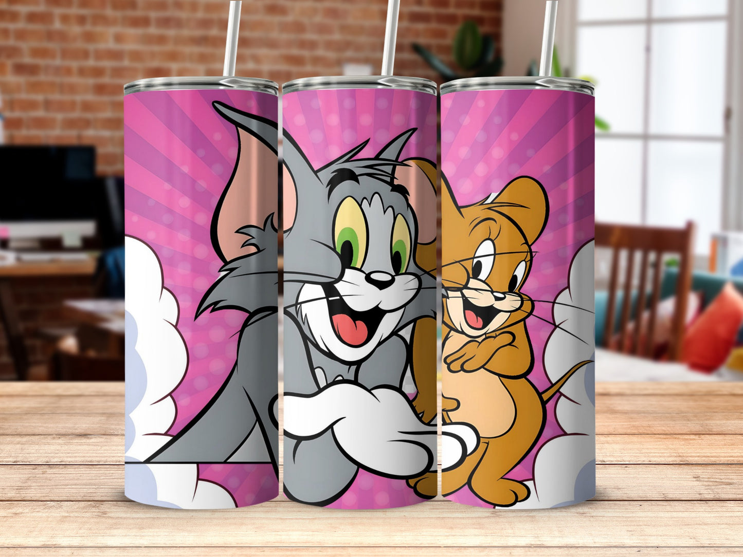 Tom and Jerry Cartoon Character Travel Mug