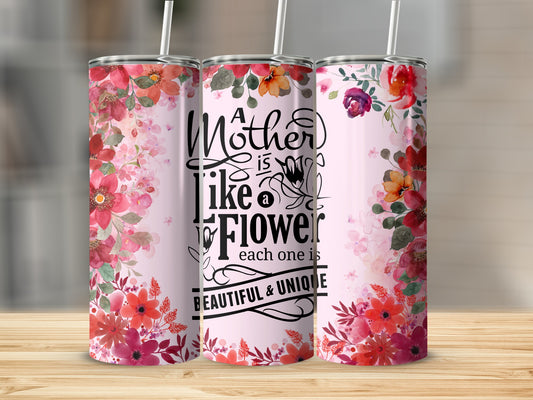 Beautiful and Unique Floral Mother's Day Tumbler