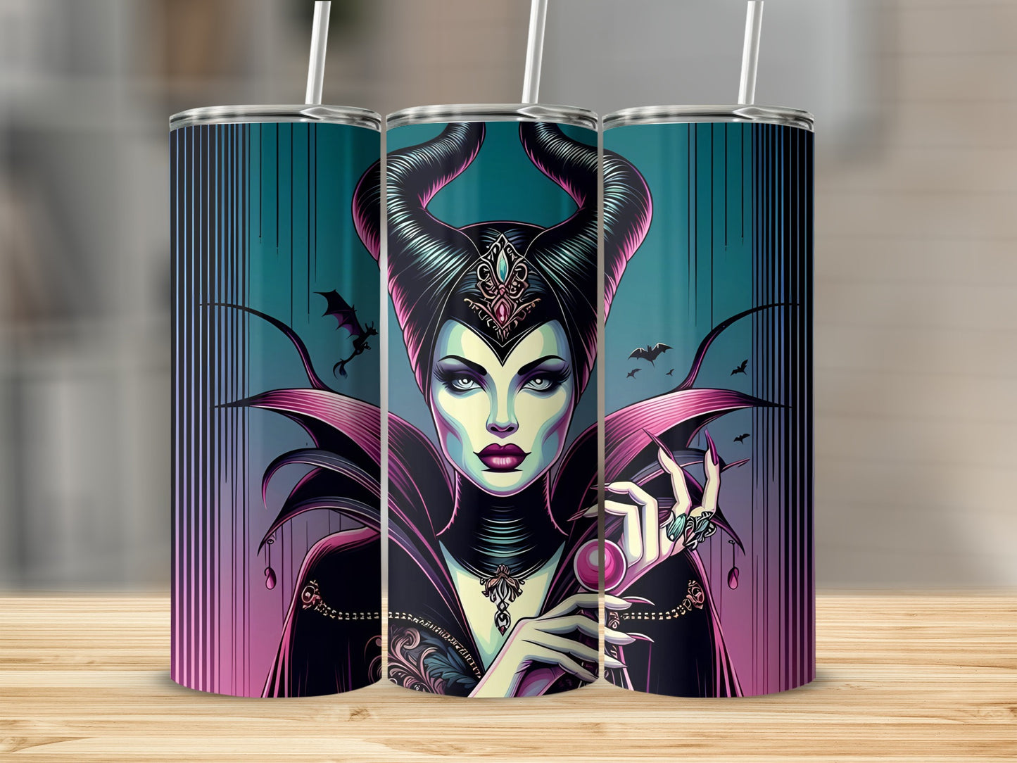 Gothic Sorceress Design Stainless Steel Tumbler