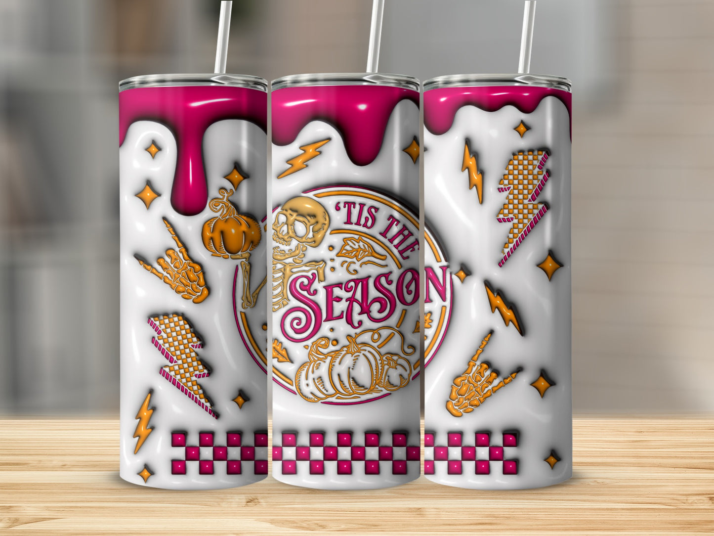 'Tis The Season Halloween Theme Tumbler Cup