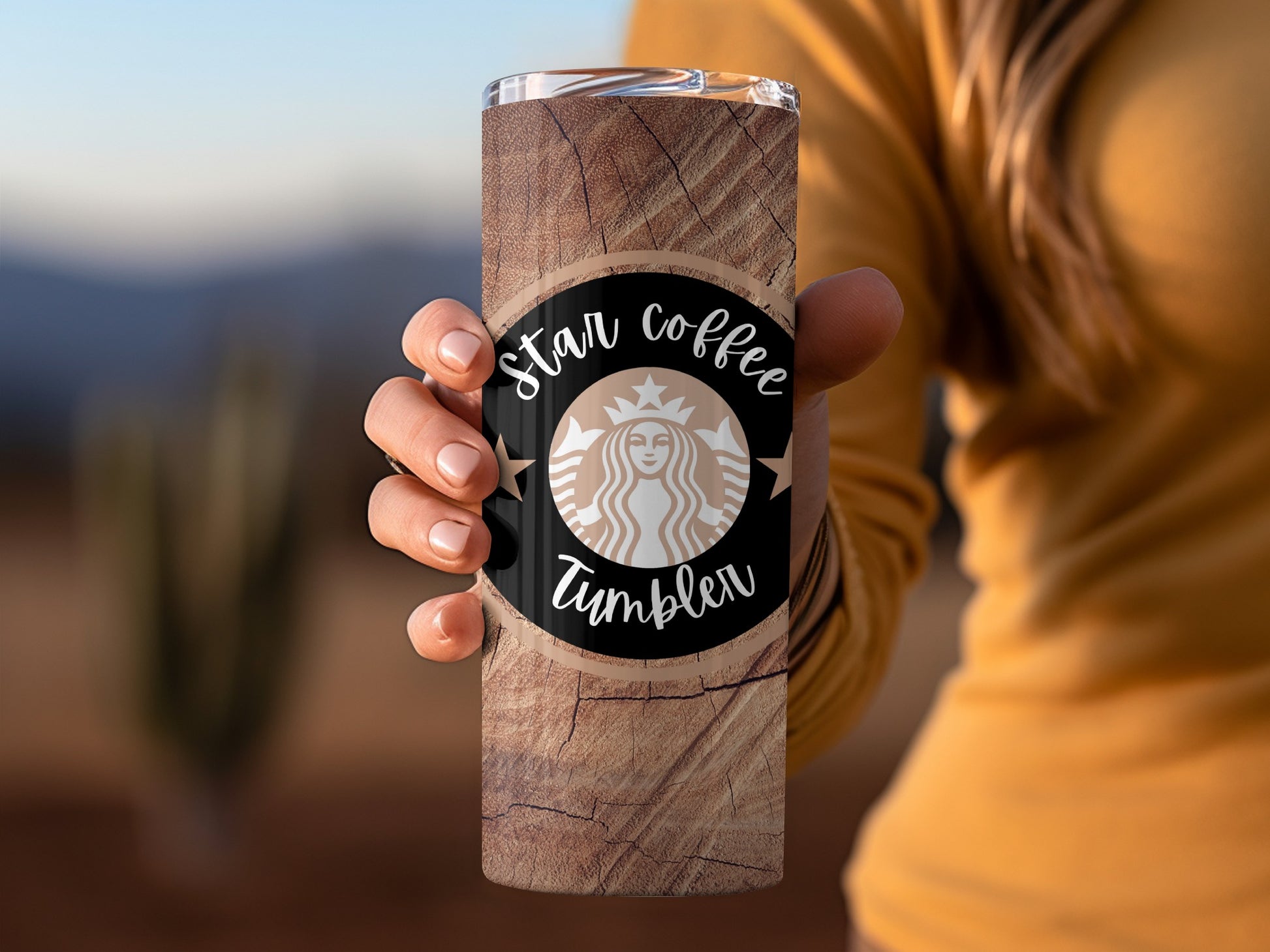 Unique Star Coffee Design Insulated Tumbler