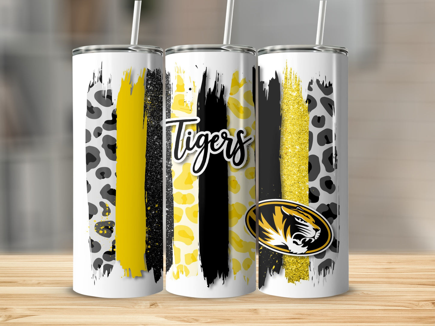 Tigers Brushed Style Missouri Tigers Tumblers