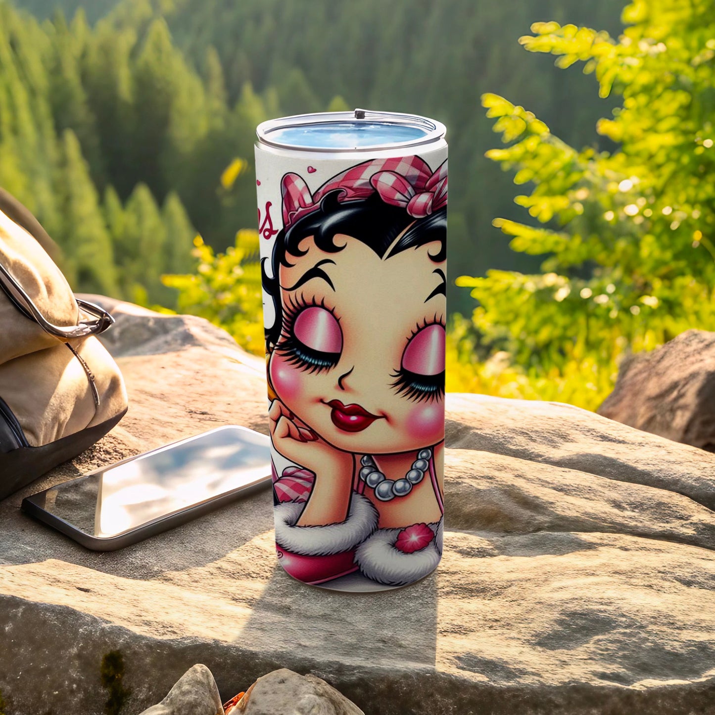Cute Cartoon Character Printed Tumbler for Outdoor Use
