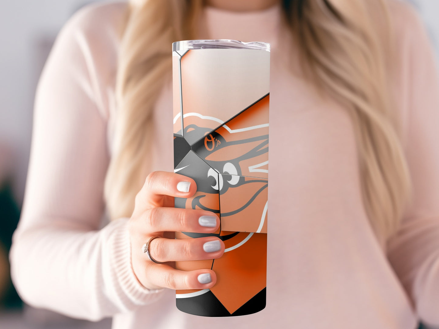Baltimore Orioles Shattered Logo Design Premium Tumblers