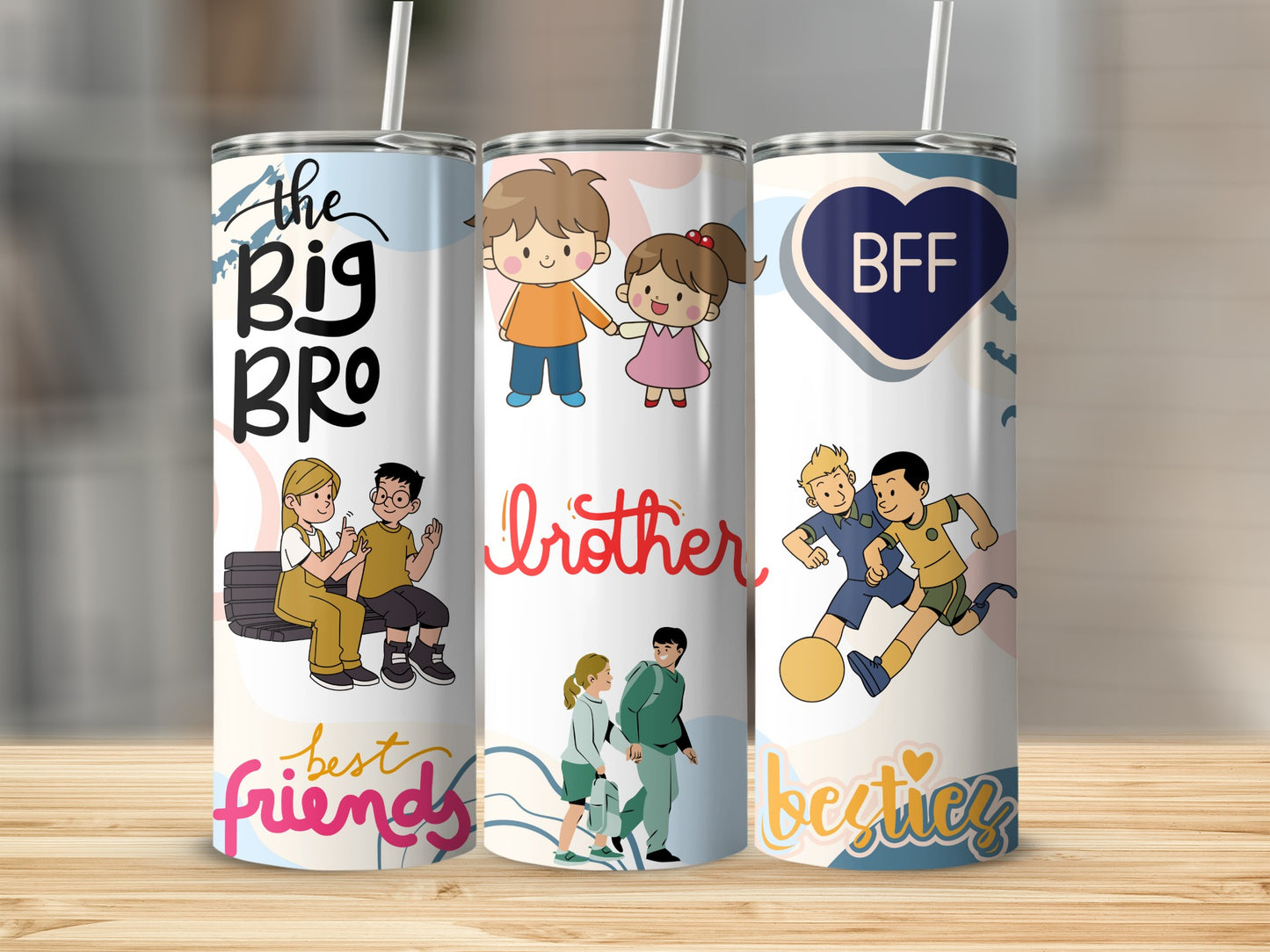 BFF Brother Best Friends Big Bro Kids Design Tumbler
