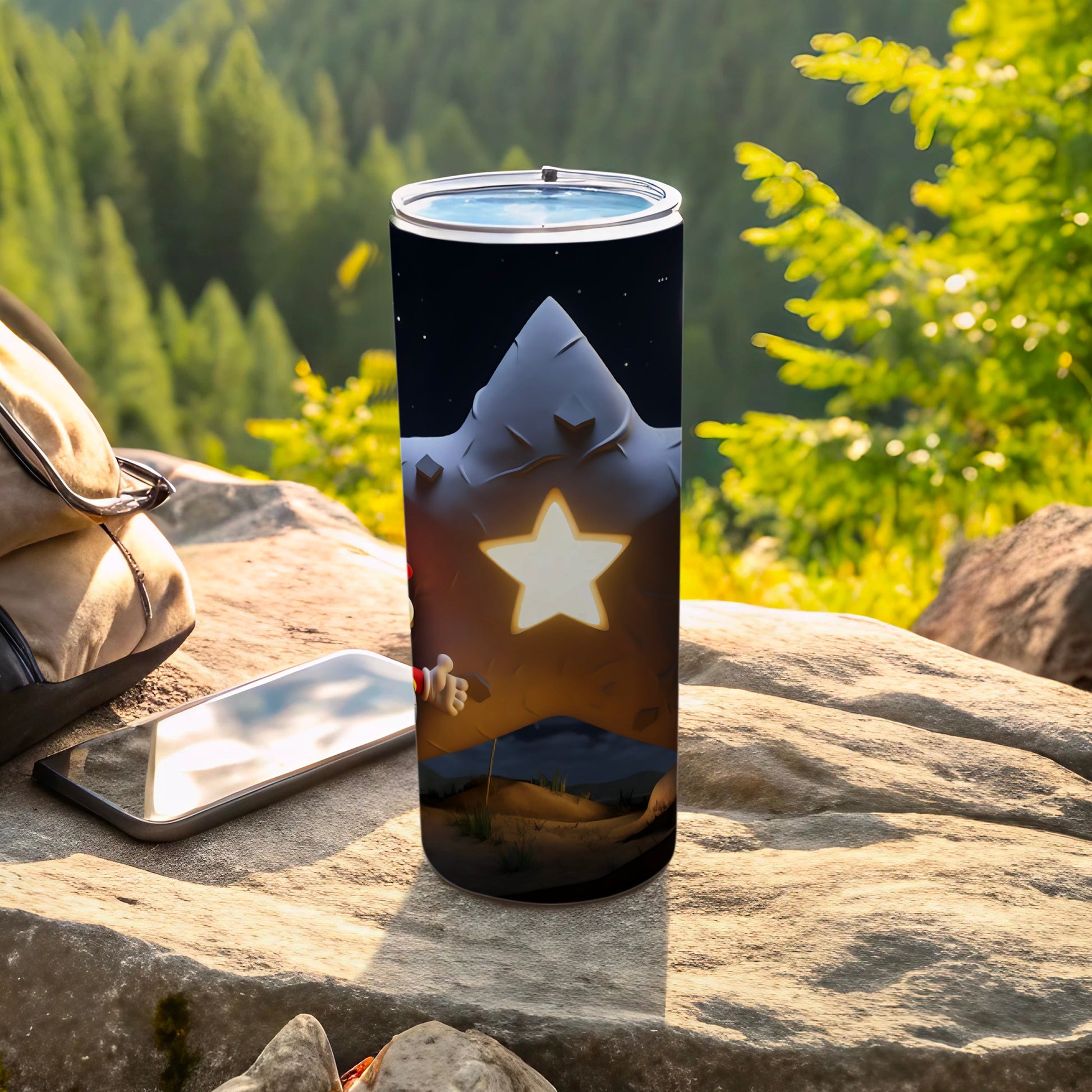 Starry Night Adventure Scene Graphic Tumbler