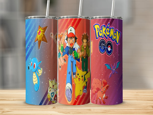Pokémon GO Colorful Tumbler with Characters Design