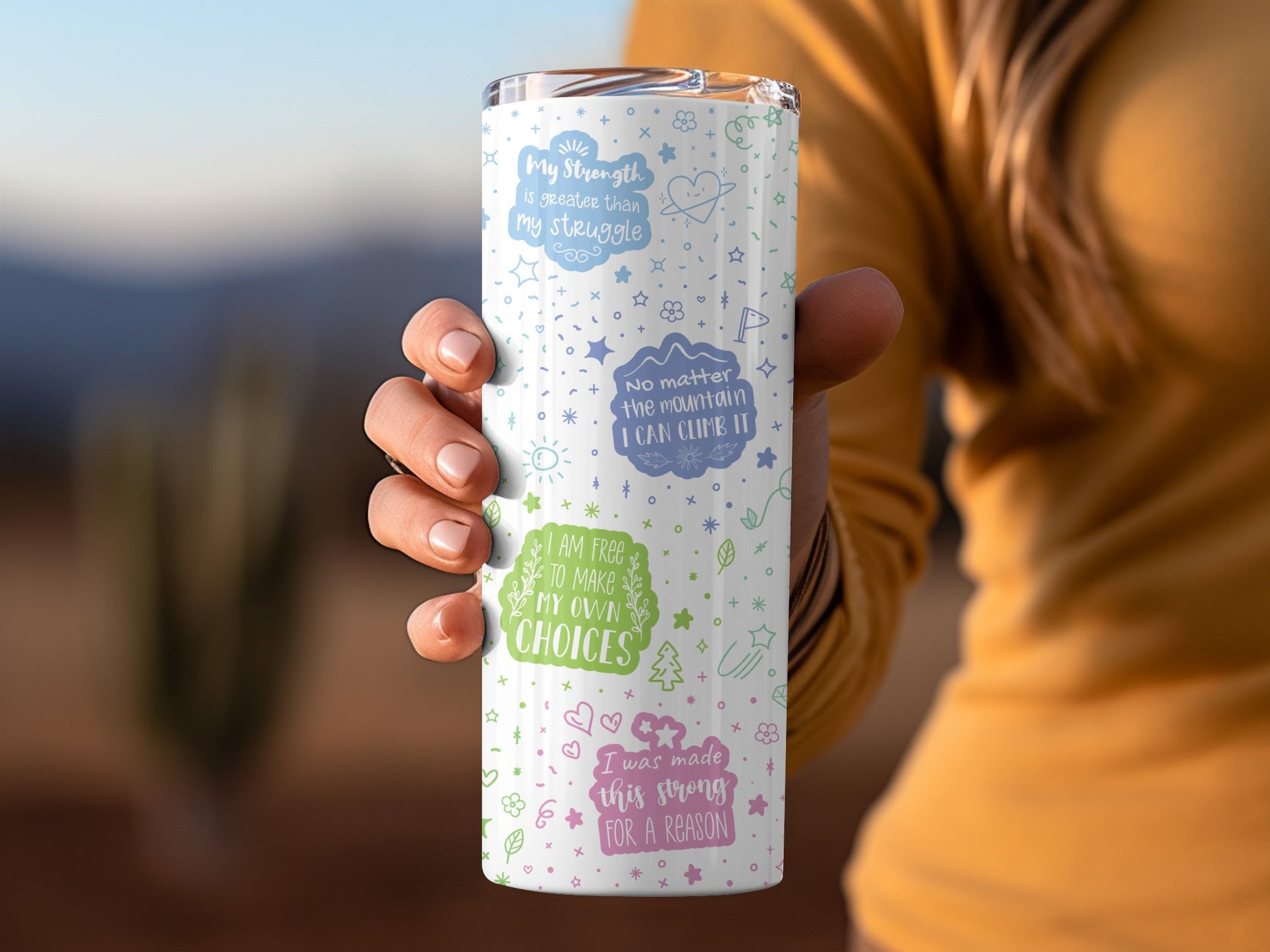 Inspirational Quotes Colorful Motivational Tumbler