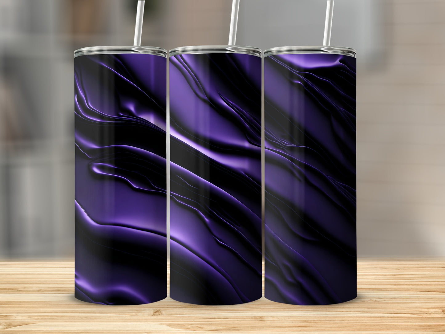 Dark Purple Black Abstract Swirl Liquid Waves Tumbler product type