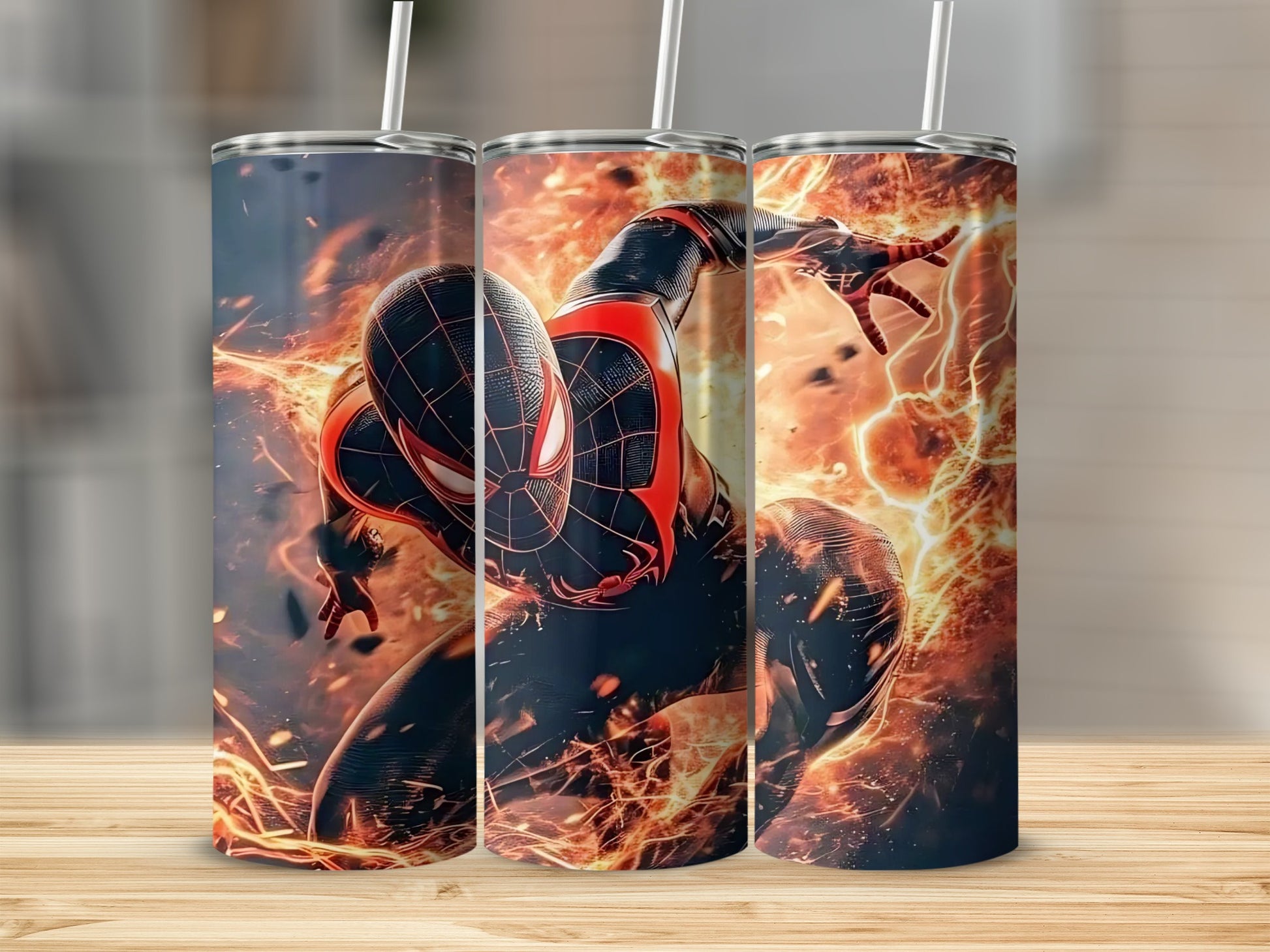 Electrifying Spider Hero Tumbler 20 oz Custom Printed