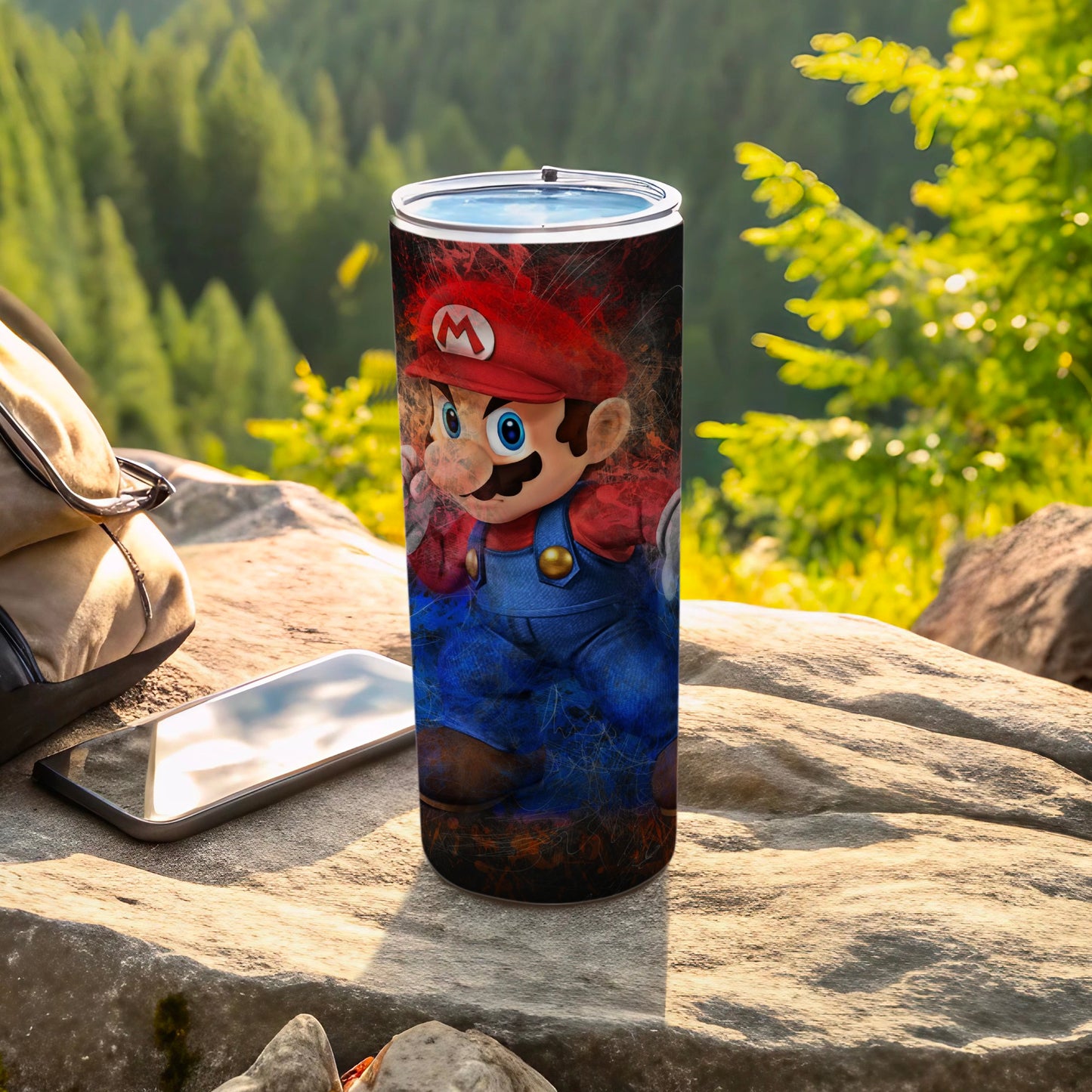 Vibrant Super Mario Themed Insulated Tumbler Cup