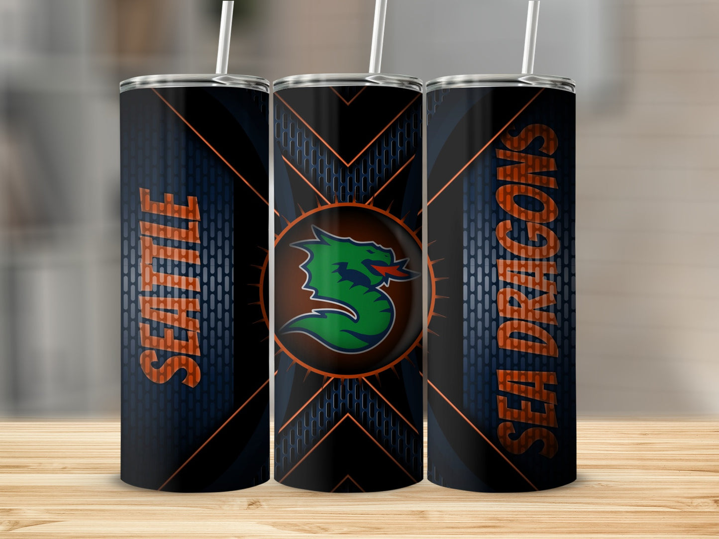 Seattle Sea Dragons Bold Graphic Design Image Tumblers