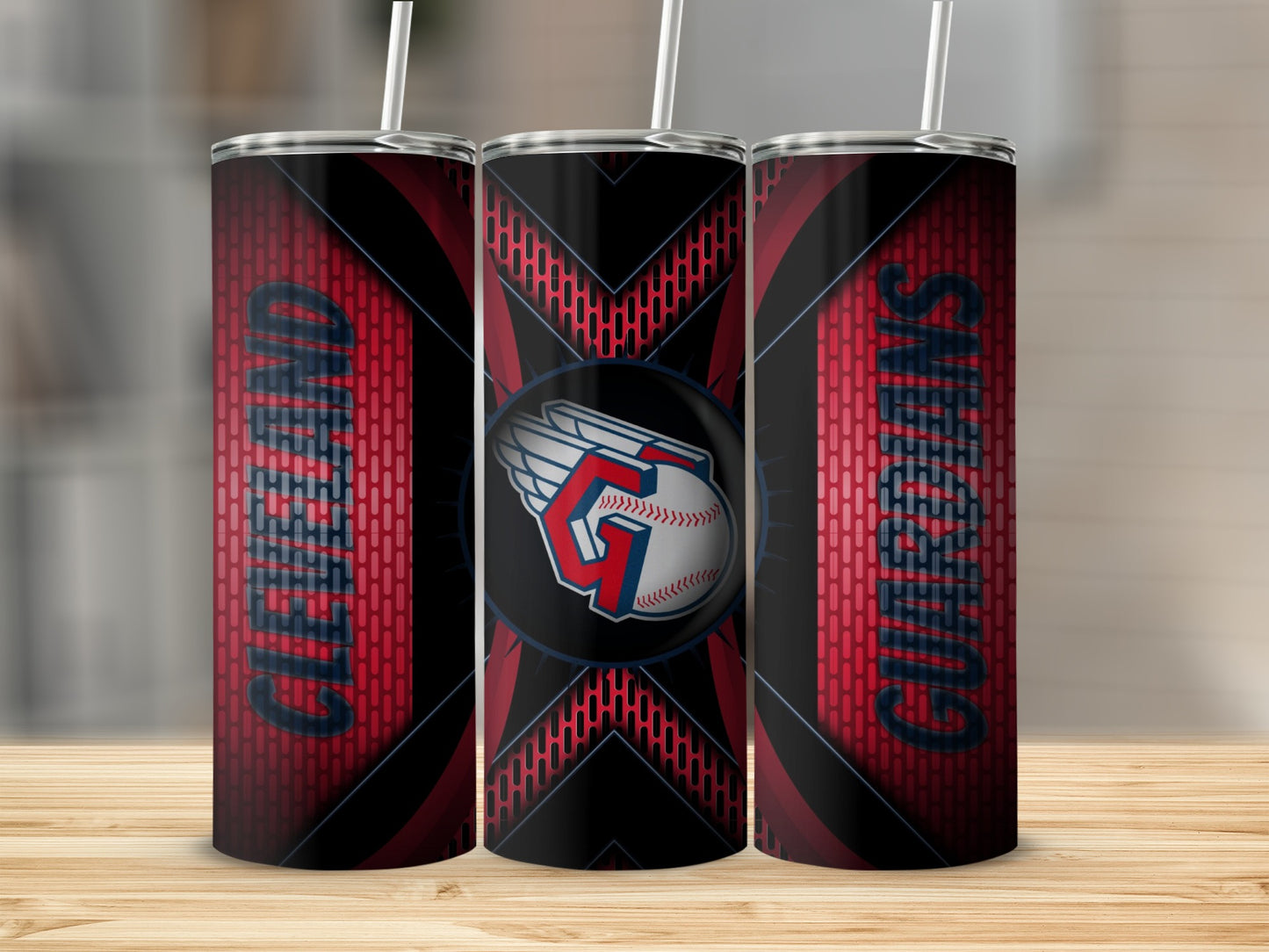 Cleveland Guardians Baseball Red Logo Patriotic Tumblers