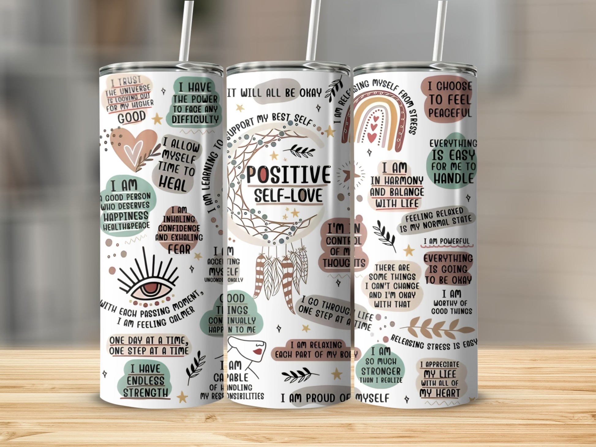 Positive Affirmations Self-Love Motivational Tumbler