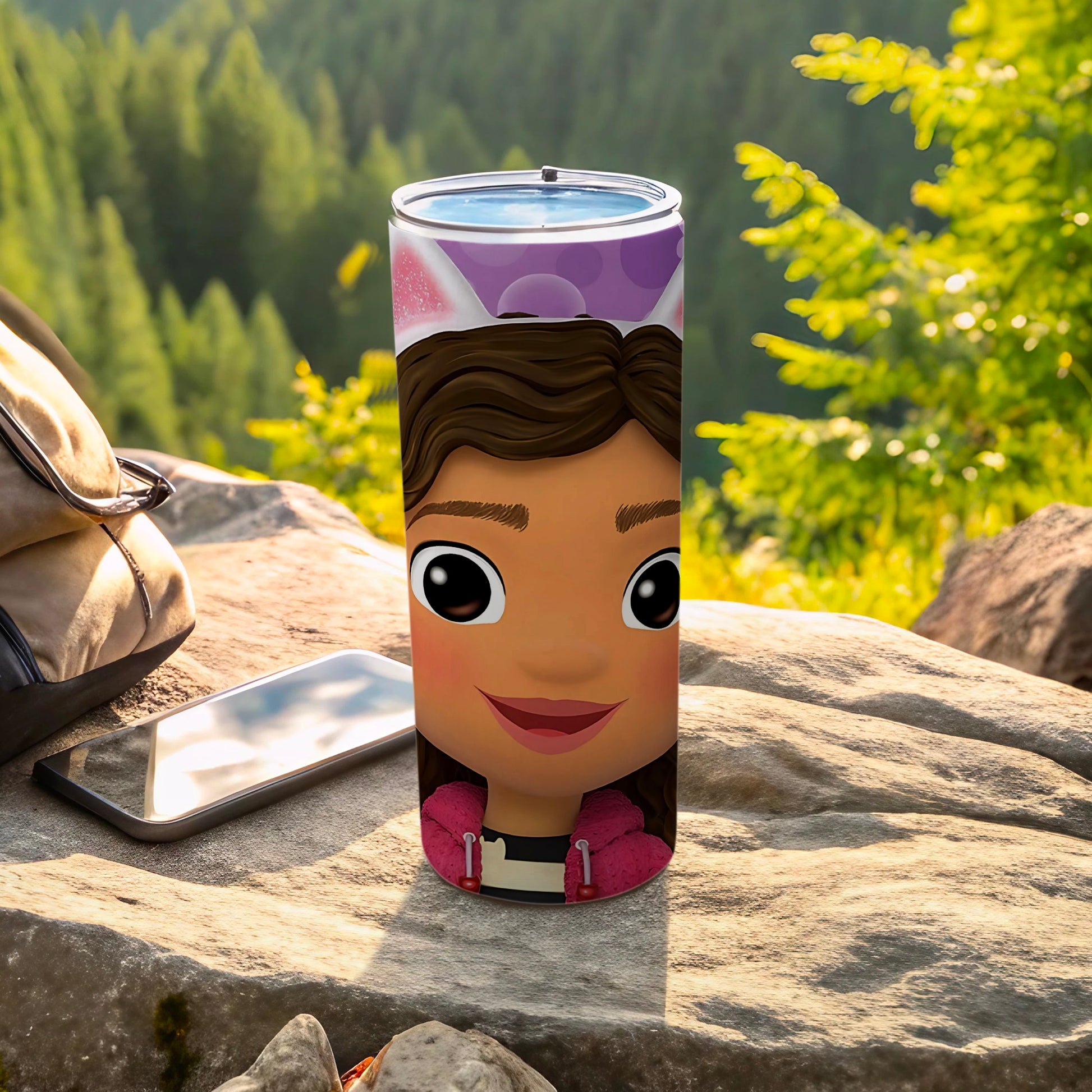 Cute Animated Character Tumbler for Outdoor Adventures