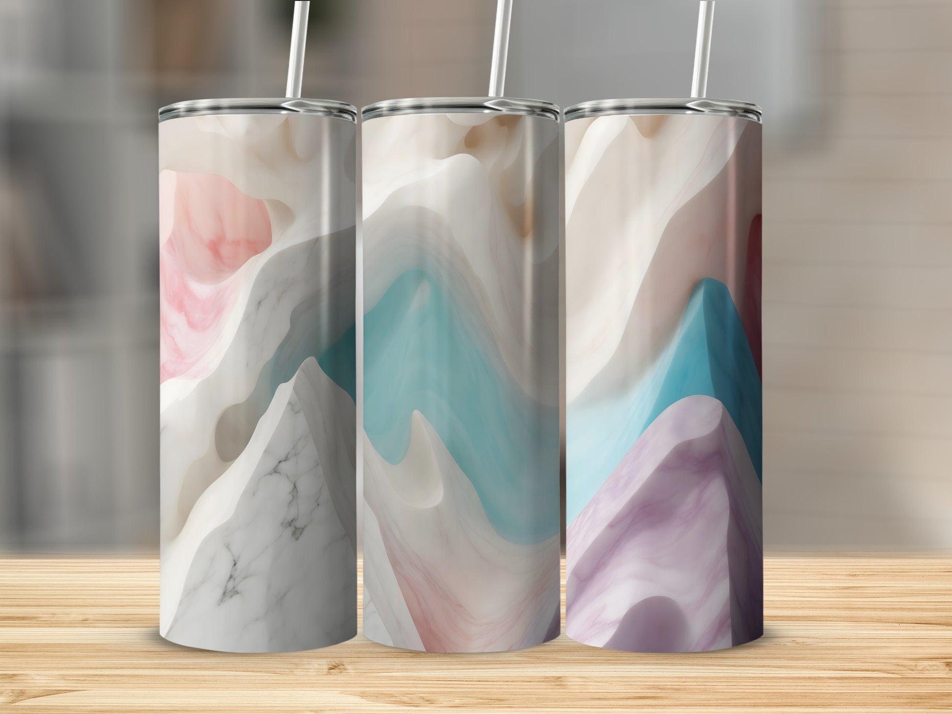 Abstract Fluid Swirl Mountain Design Tumbler product type