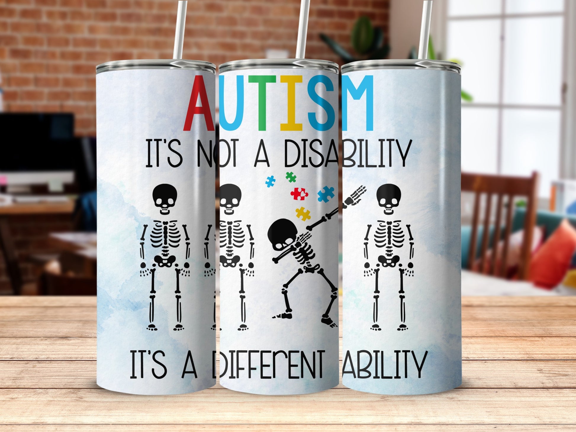Autism It's Not a Disability Different Ability Tumbler