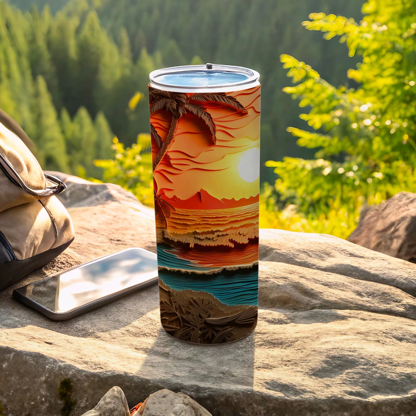 Tropical Sunset Palm Tree Ocean Waves Art Tumbler product type
Tumbler
Travel Mug
Insulated Drinkware
Tropical Design
Sunset Art
Palm Tree
Ocean Waves
Beach Scene
Layered Art
Paper Cut Style
Vibrant Colors
Outdoor Adventure
Nature Inspired
Summer Vibes
Drink Bottle
Vacation Theme
Desk Accessory
Gift Idea
Unique Design
Travel Essential
