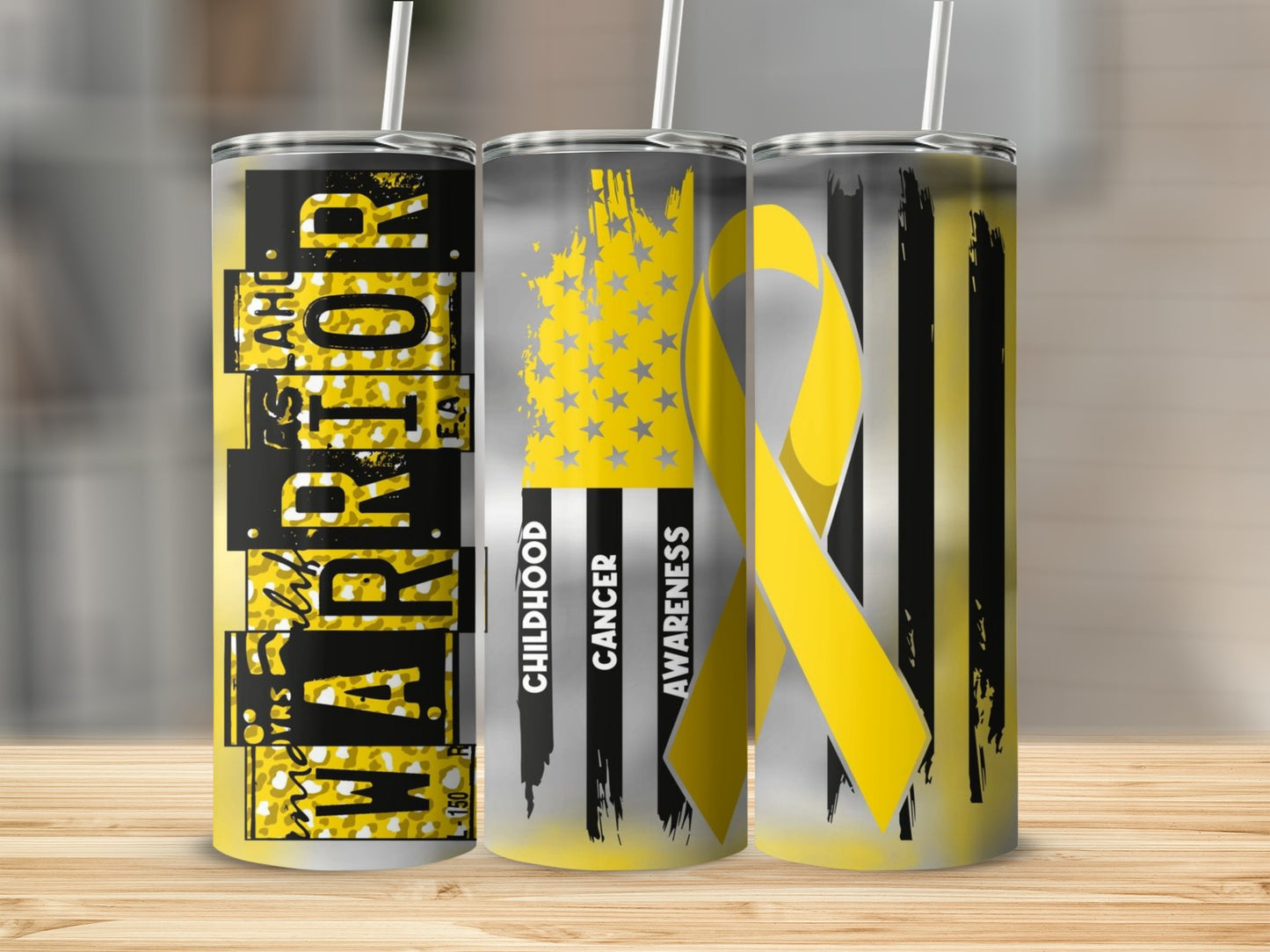 Childhood Cancer Awareness Warrior Tumbler Product
