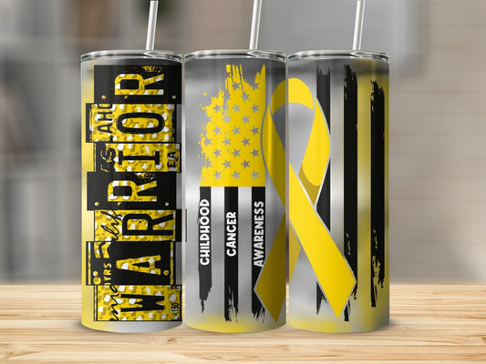 Childhood Cancer Awareness Warrior Tumbler Product