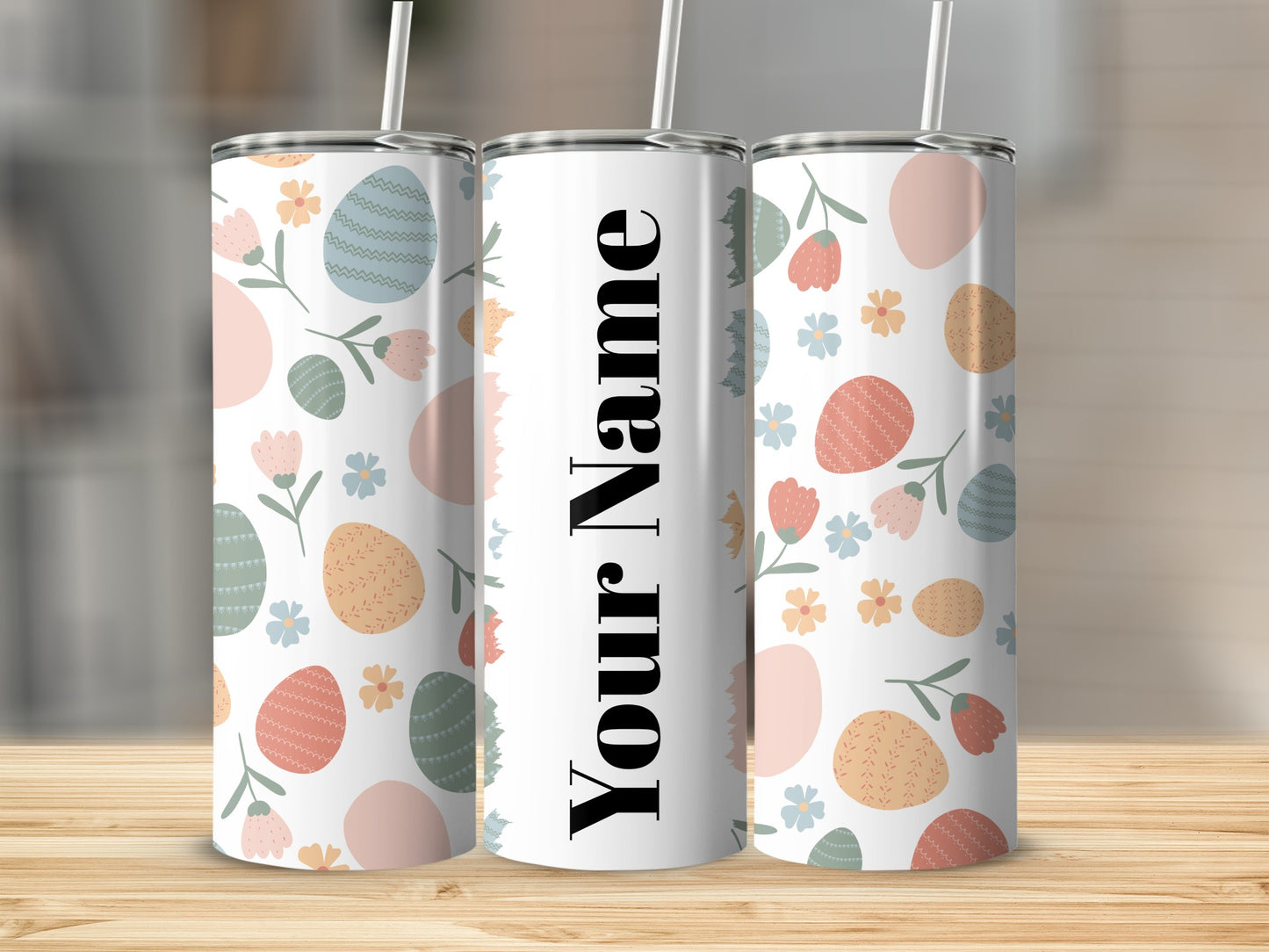 Floral Pattern Customizable Tumbler Cup for All Occasions