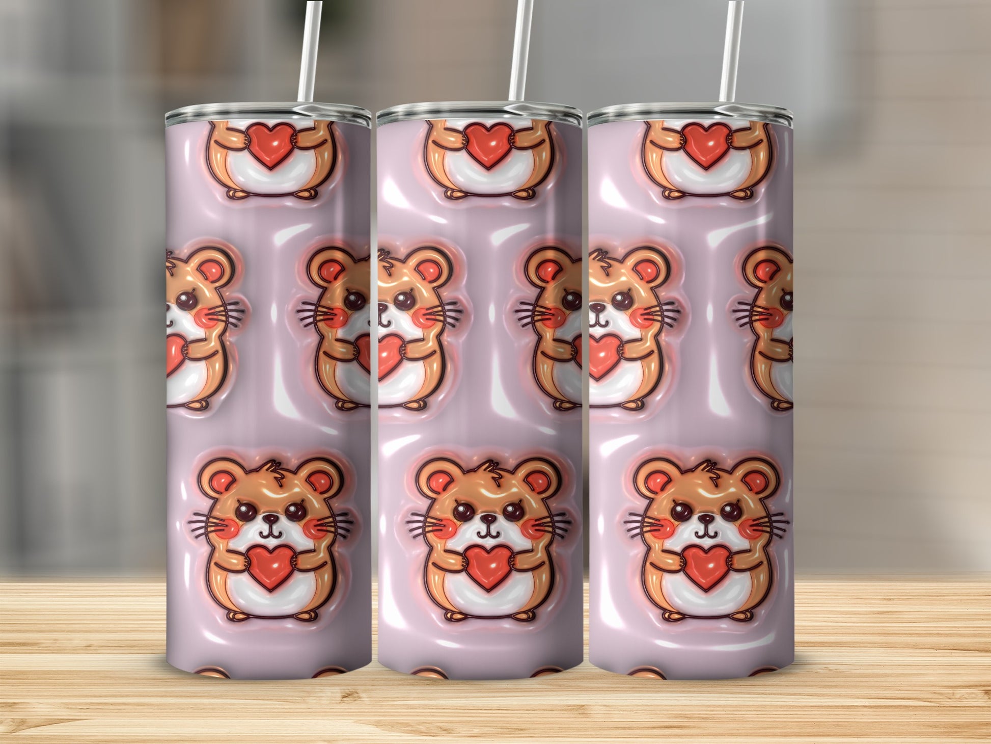 Cute Cartoon Hamster Tumbler Ideal for Kids and Adults