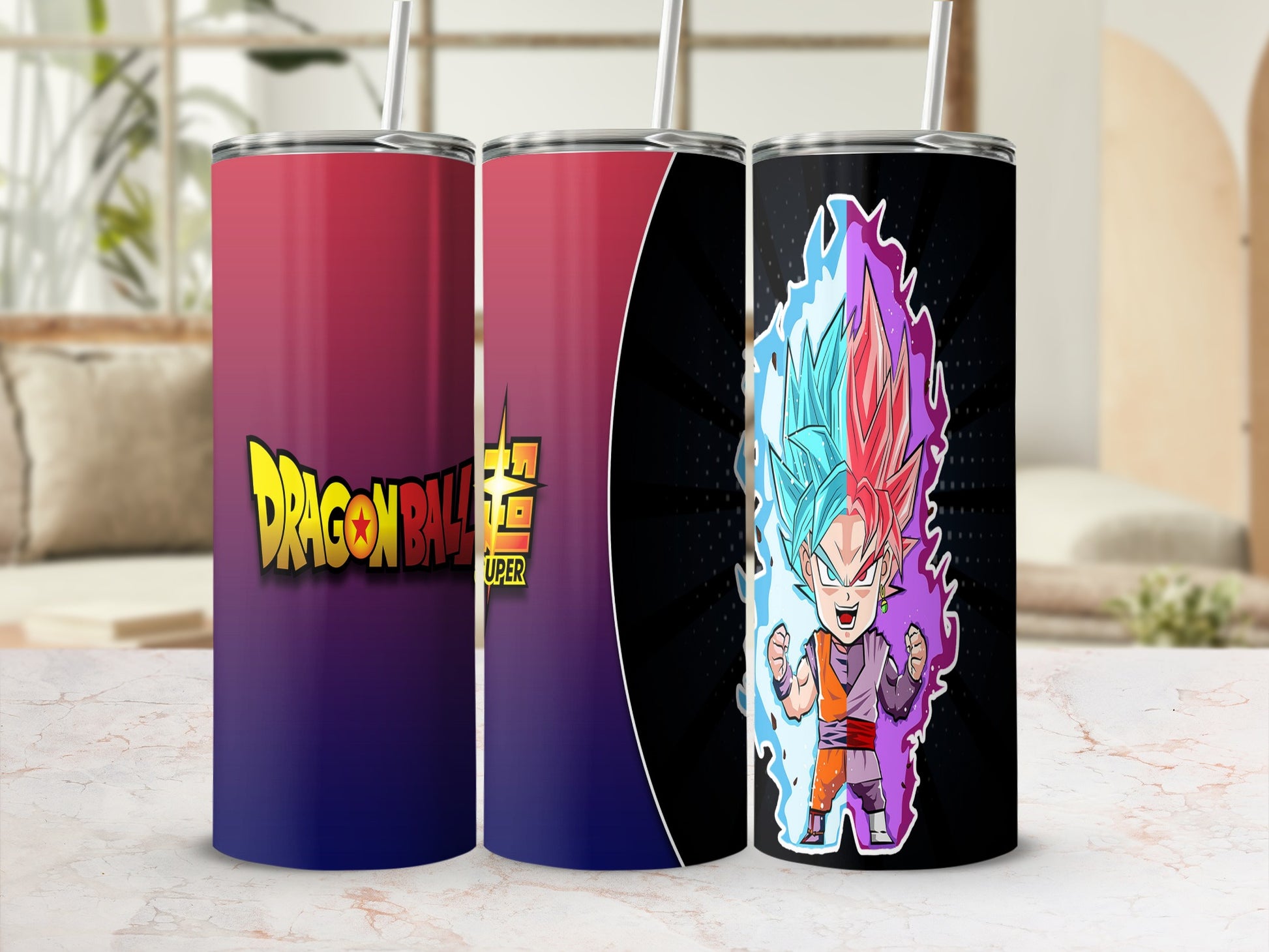 Dragon Ball Super Colorful Anime Character Tumblers
