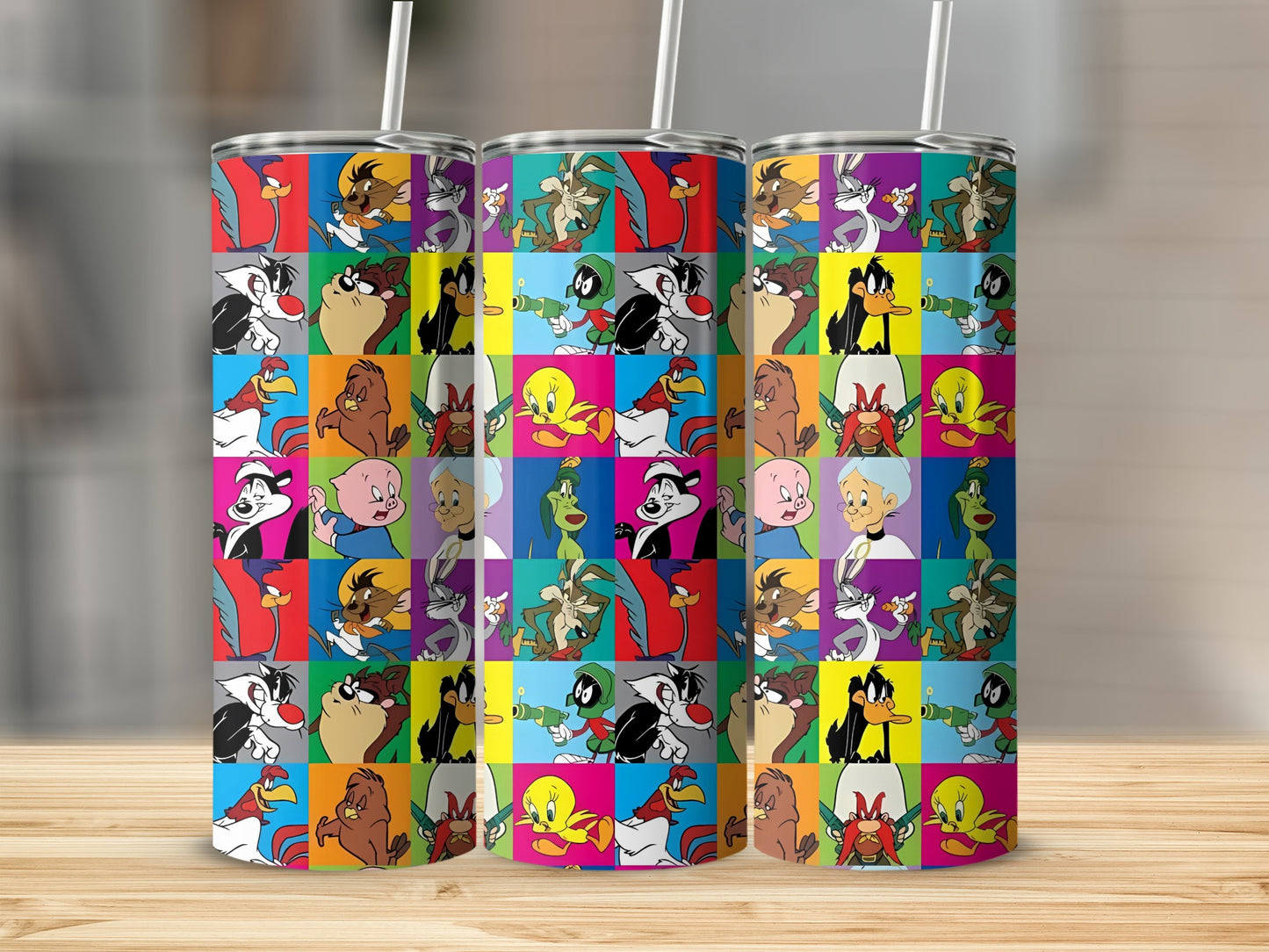 Colorful Cartoon Characters Tumbler Drinkware