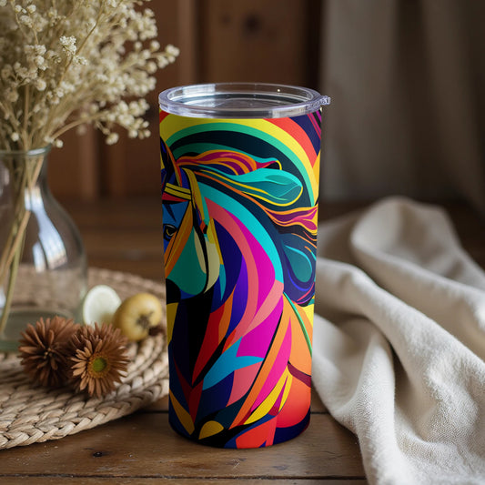 Vibrant Colorful Abstract Horse Tumbler product