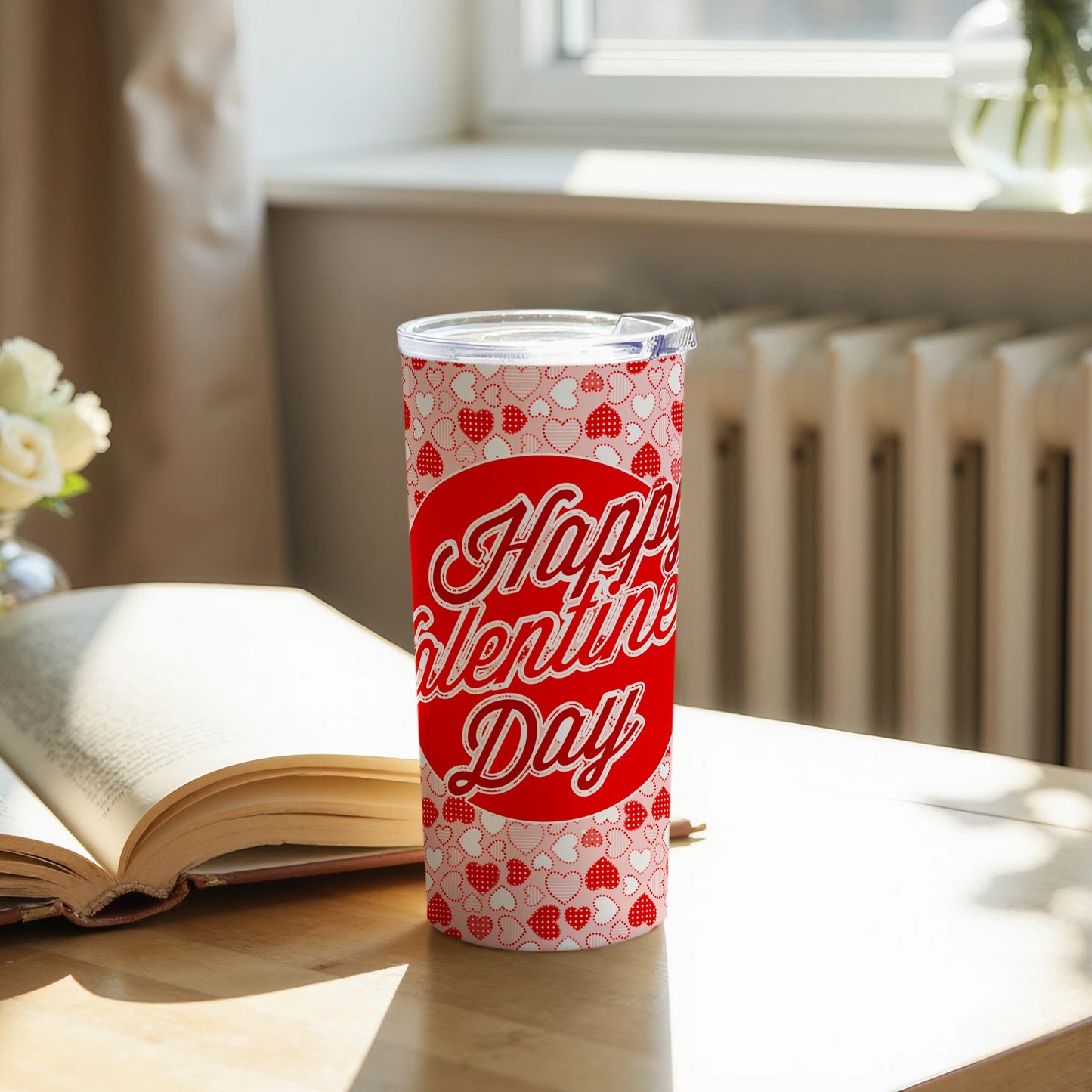 Happy Valentine Day Design Tumbler Cup