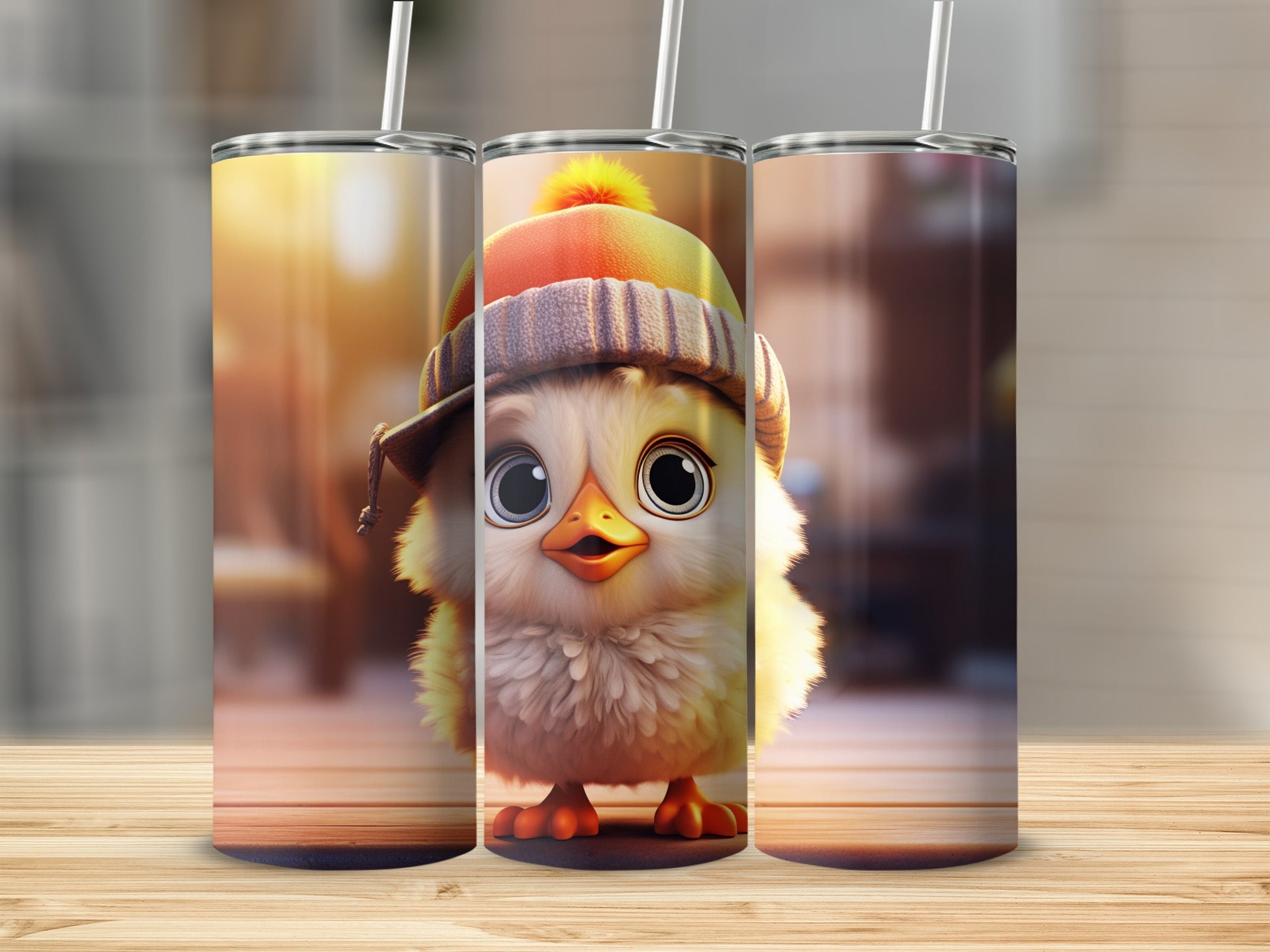 Cute Chick with Hat Themed Insulated Tumbler Product