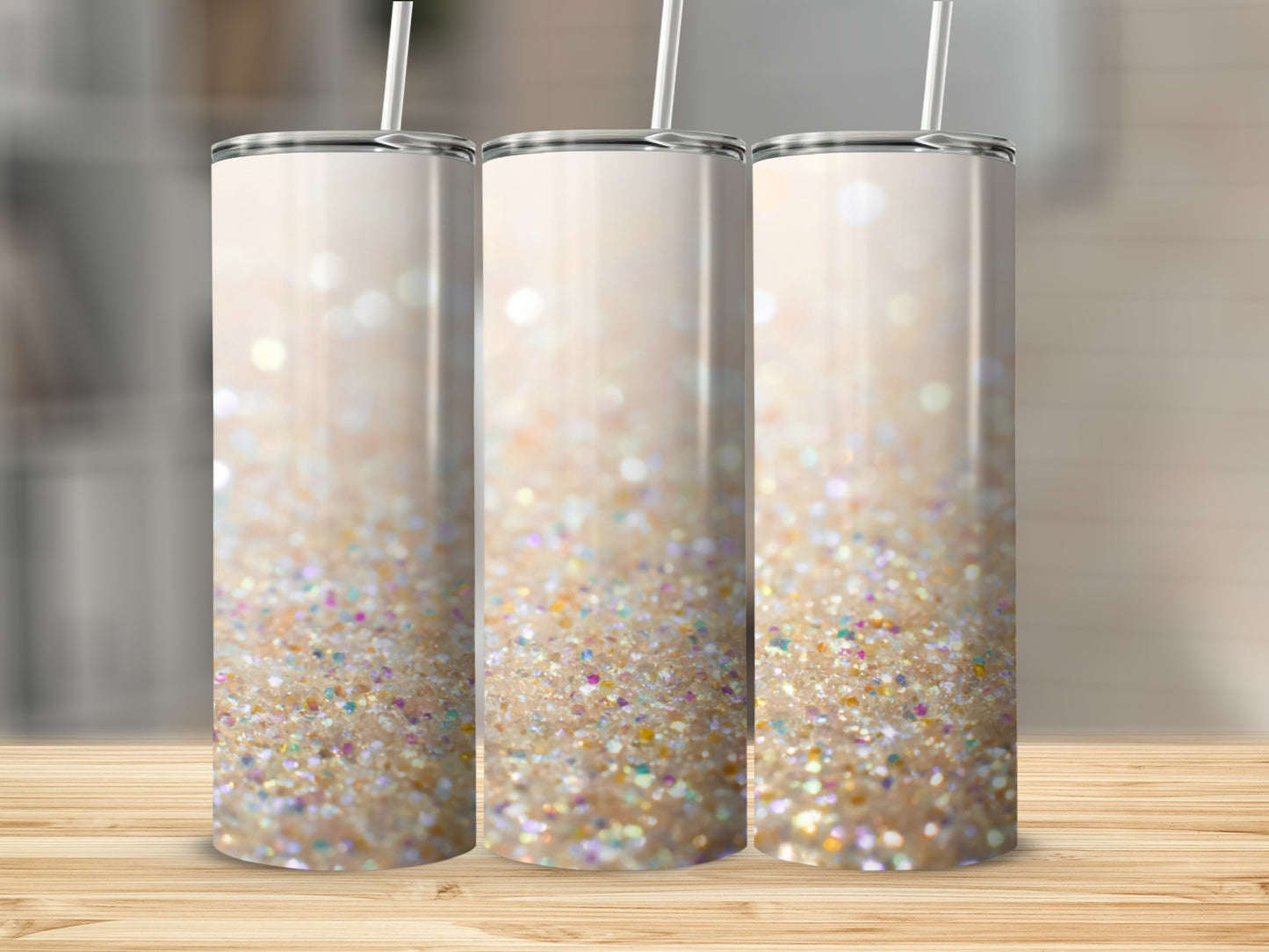 Glittery Sparkle Design Tumbler for Everyday Use